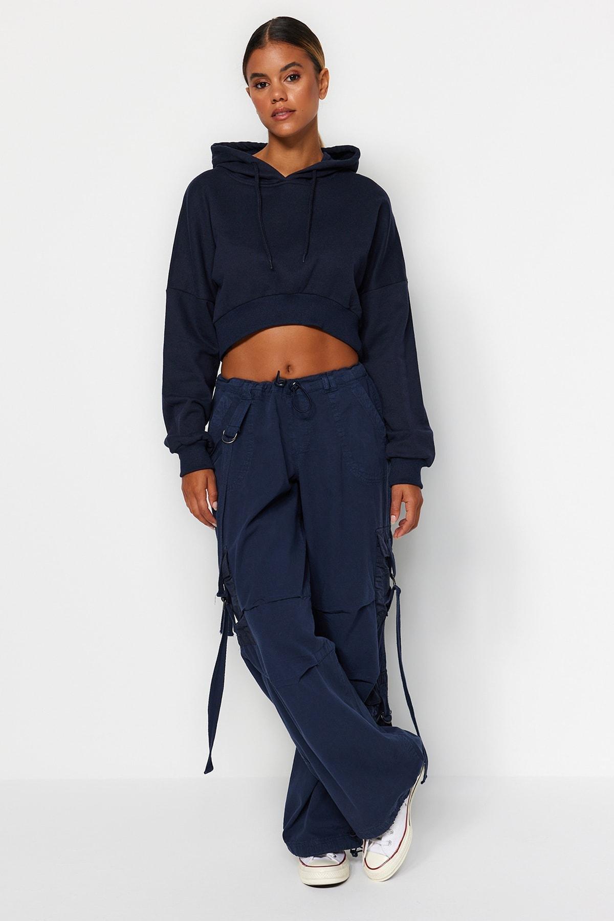 Trendyol - Blue Regular Waist Jogger Jeans