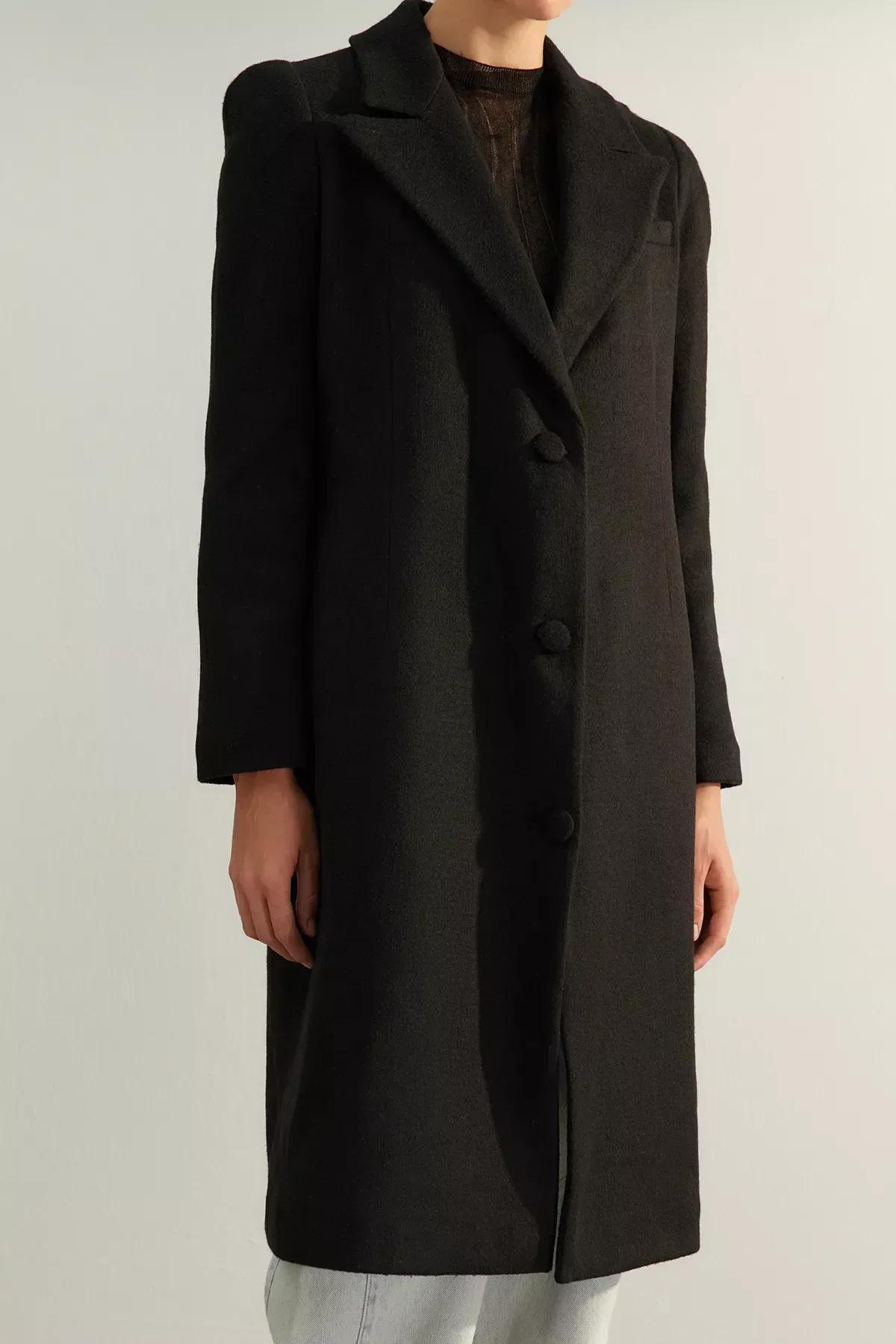 Black Limited Edition Oversize Coat, BLACK, large image number 3