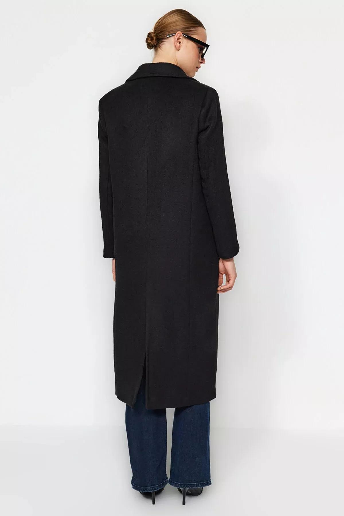 Black Limited Edition Oversize Coat, BLACK, large image number 4
