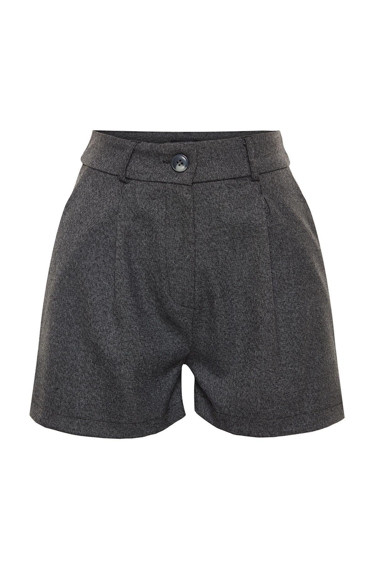 Anthracite Regular Fit Woven Shorts TWOAW24SR00060, , large image number 5