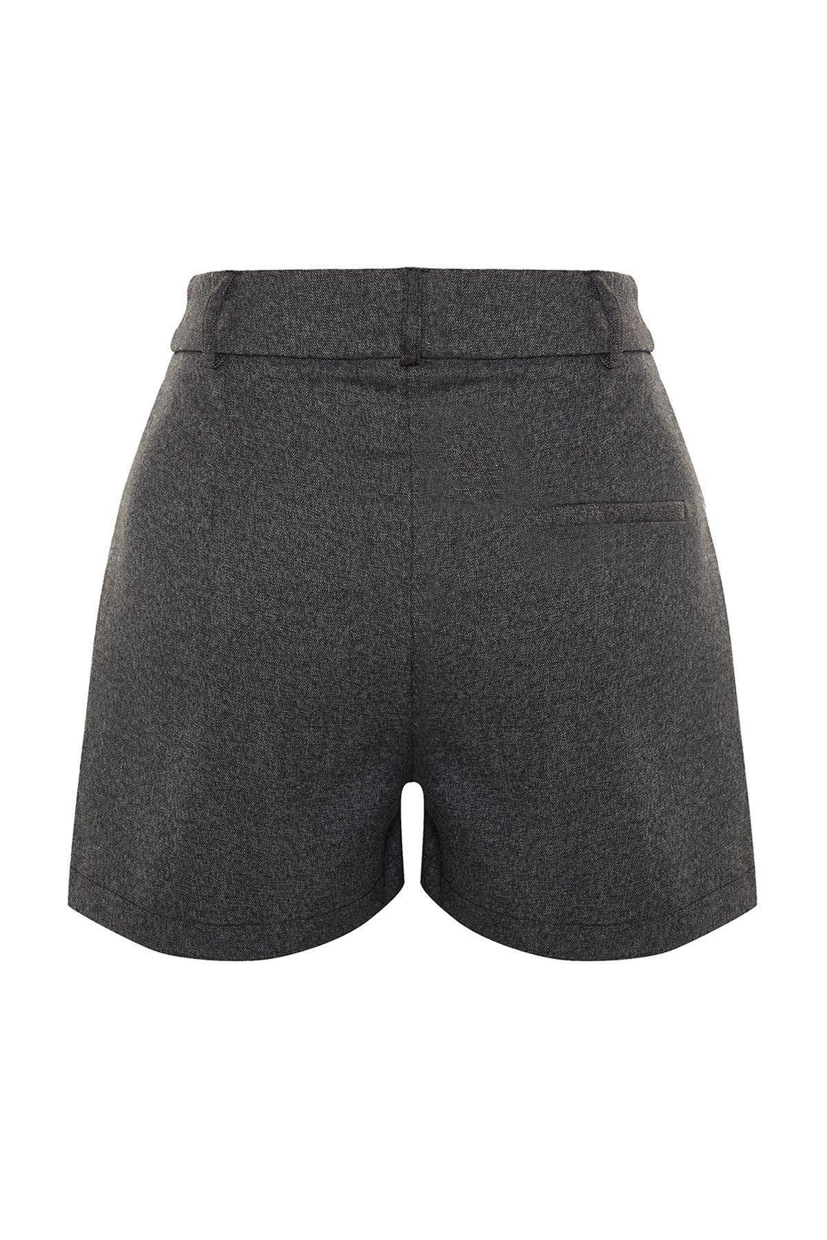 Anthracite Regular Fit Woven Shorts TWOAW24SR00060, , large image number 6