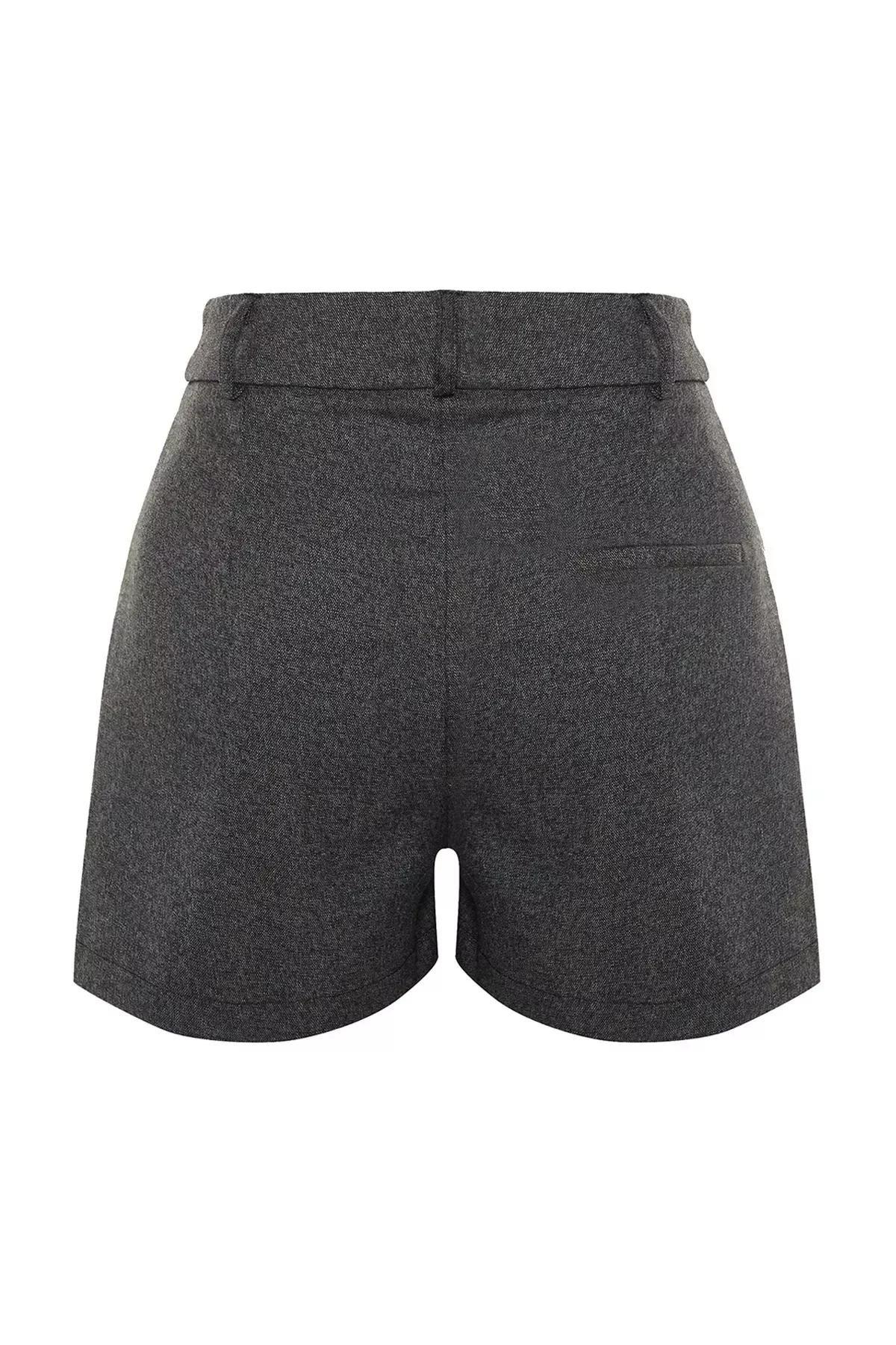 Anthracite Regular Fit Woven Shorts TWOAW24SR00060, , large image number 6