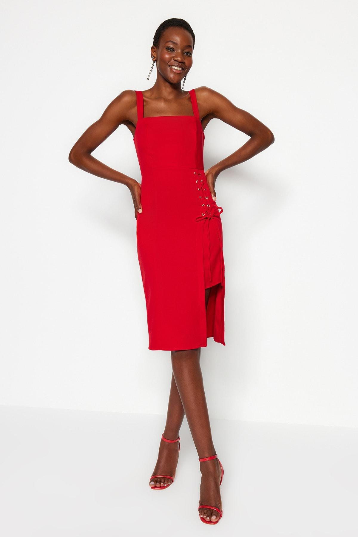 Red Bodycon Dress, Red, large image number 0