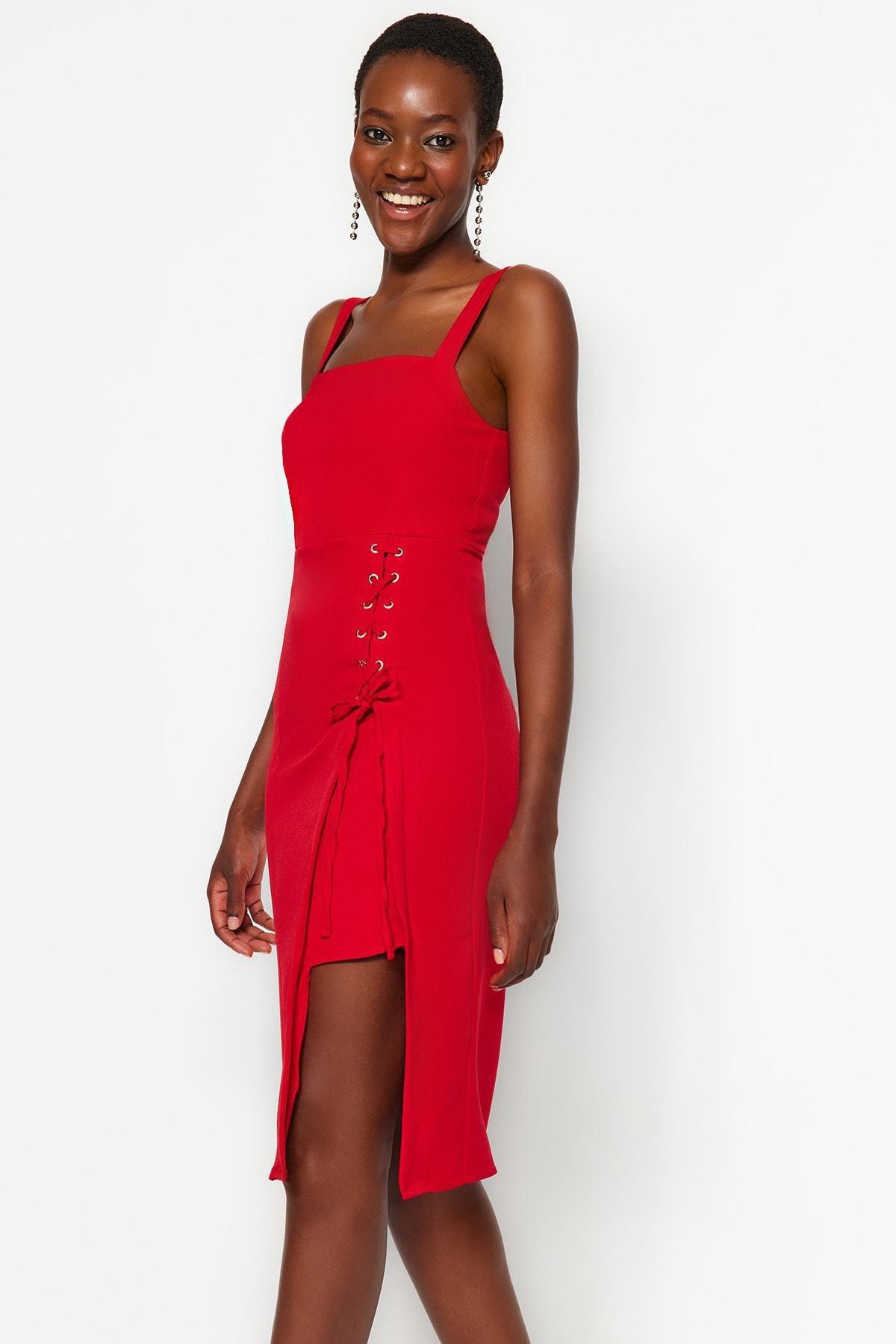 Red Bodycon Dress, Red, large image number 1