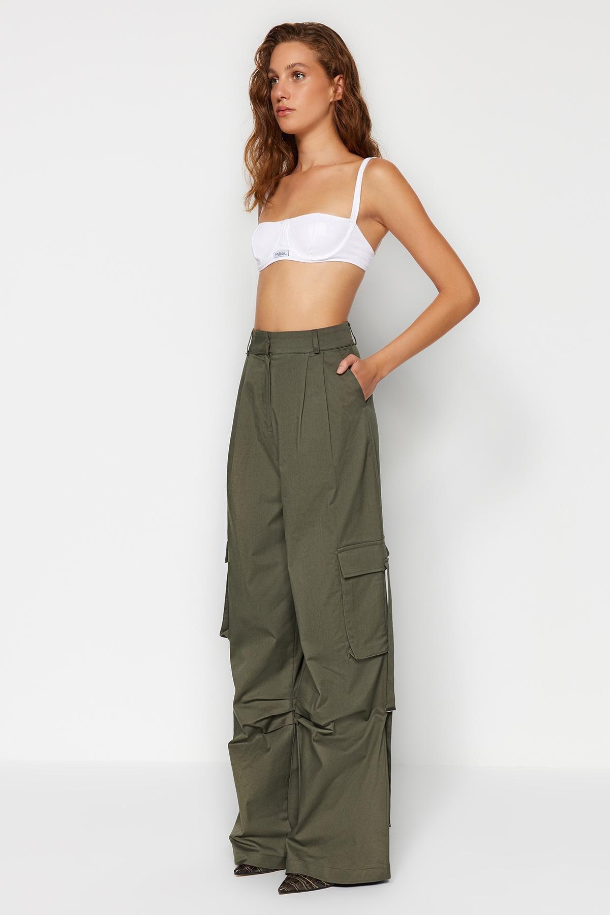 Khaki Detailed Cargo Pants, , large image number 5