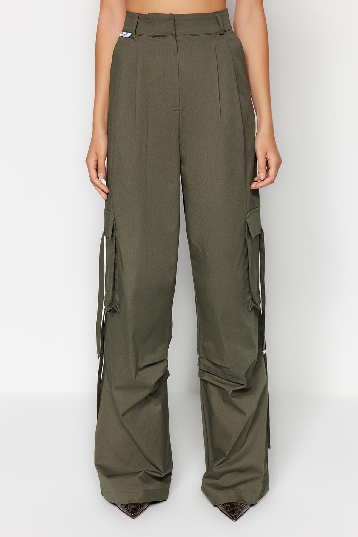 Khaki Detailed Cargo Pants, , large image number 7