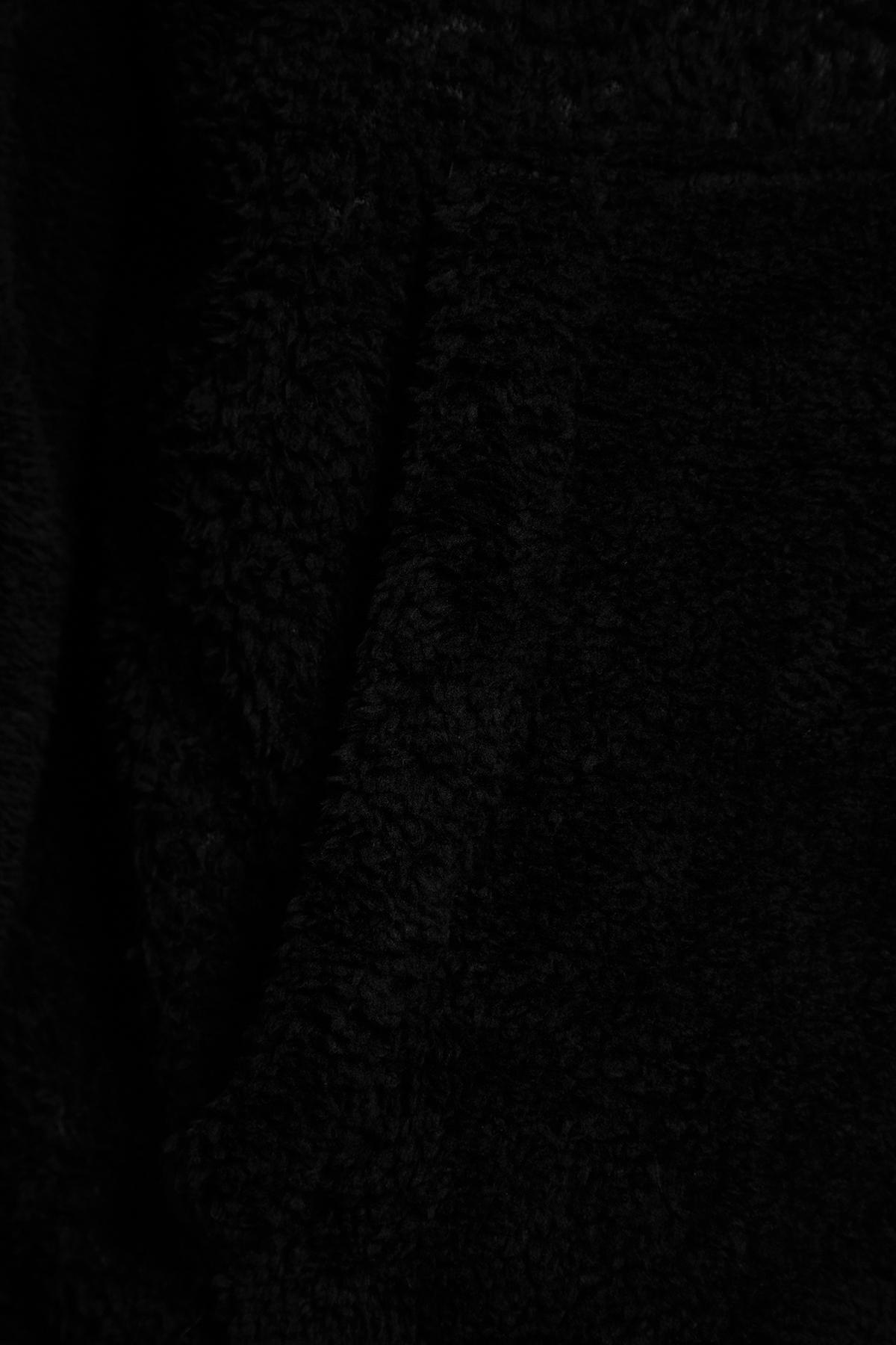 Black Zippered Pocketed Cardigan, , large image number 5