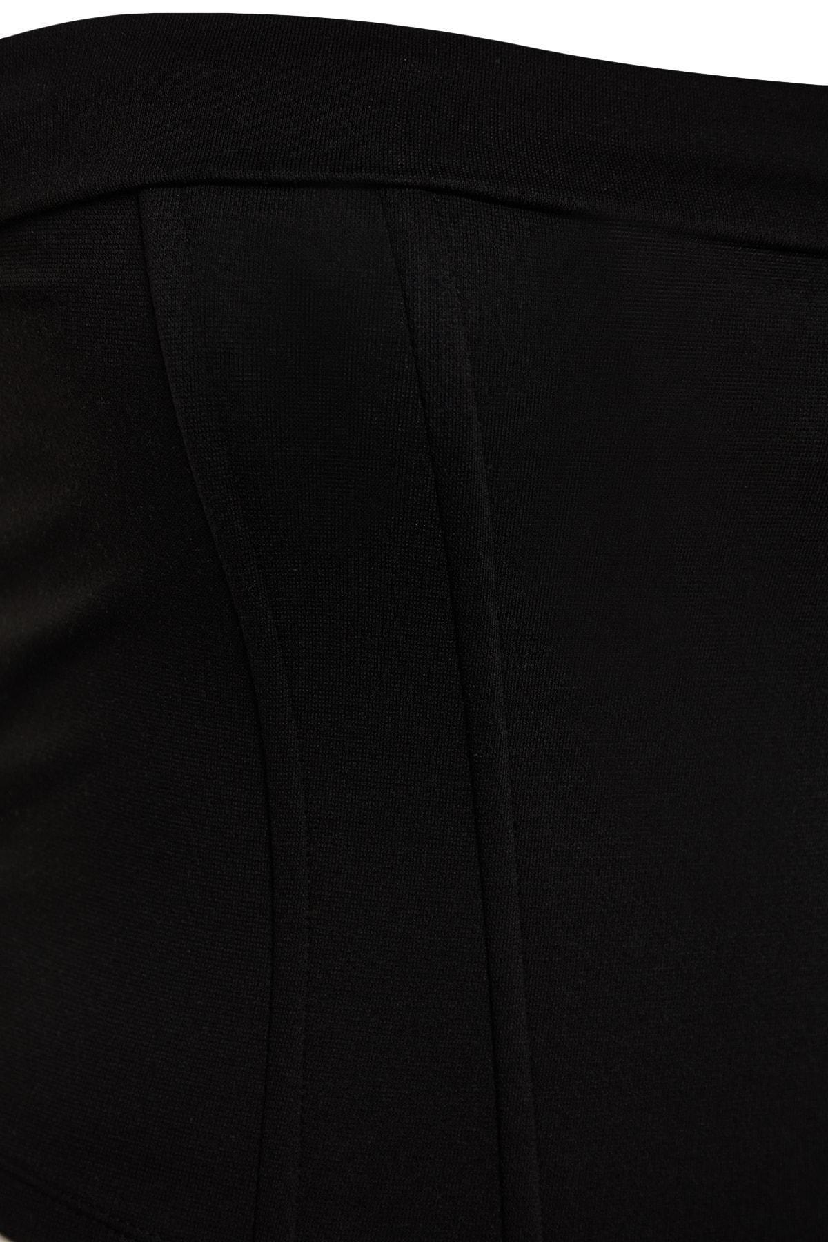 Black Strapless Knitted Blouse, , large image number 6