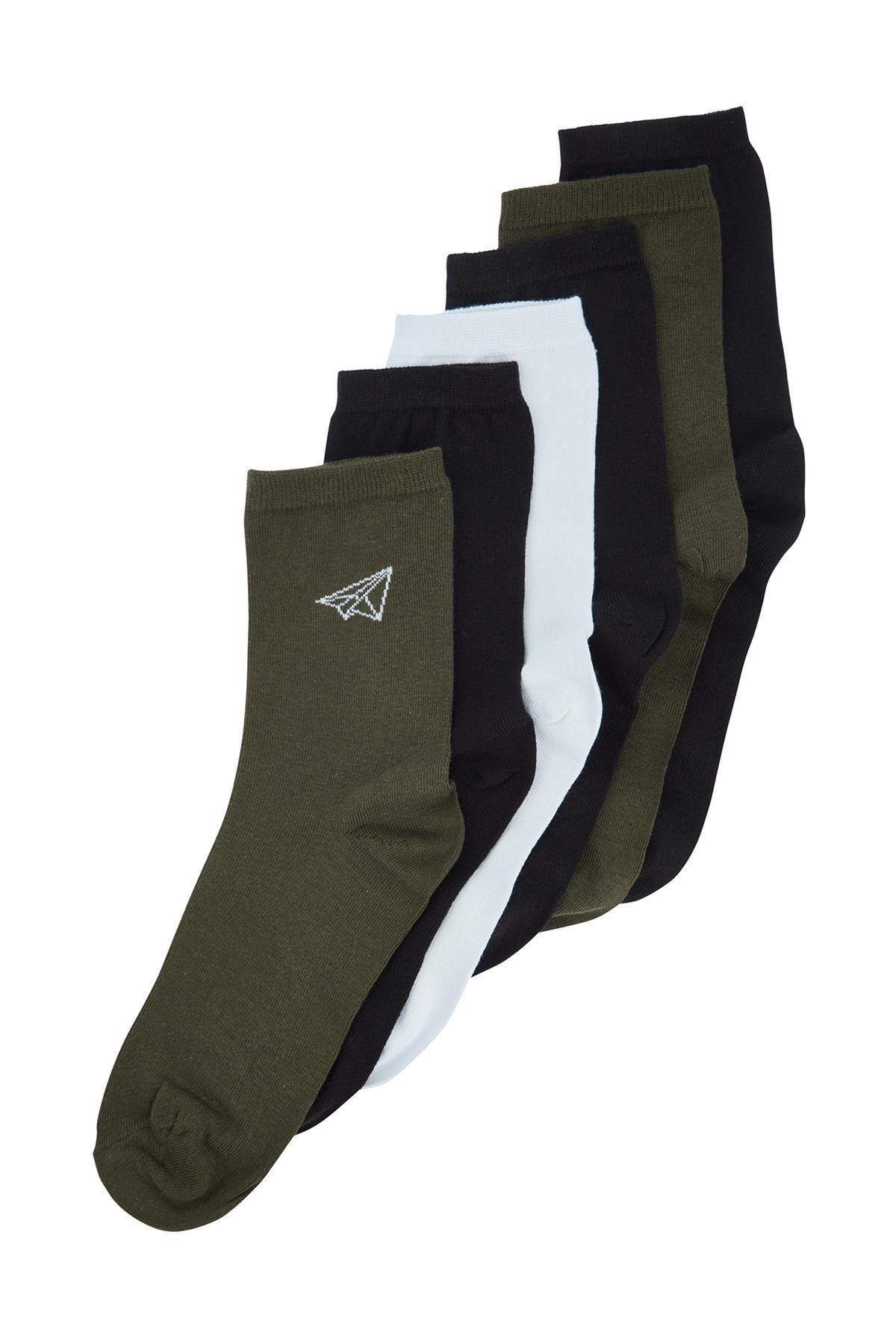 Multicolour Patterned Long Socks, Set Of 6, , large image number 0