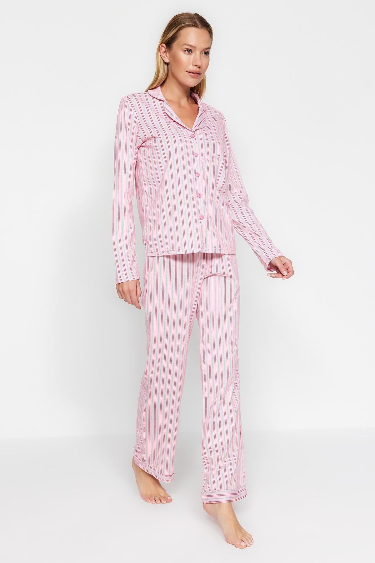 Pink Knitted Pyjamas Set, , large image number 1