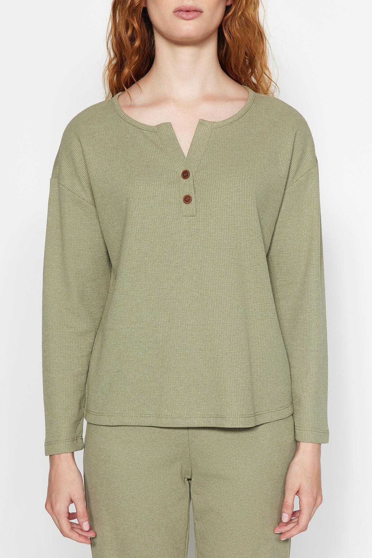 Green Knitted Pyjamas Set, , large image number 3