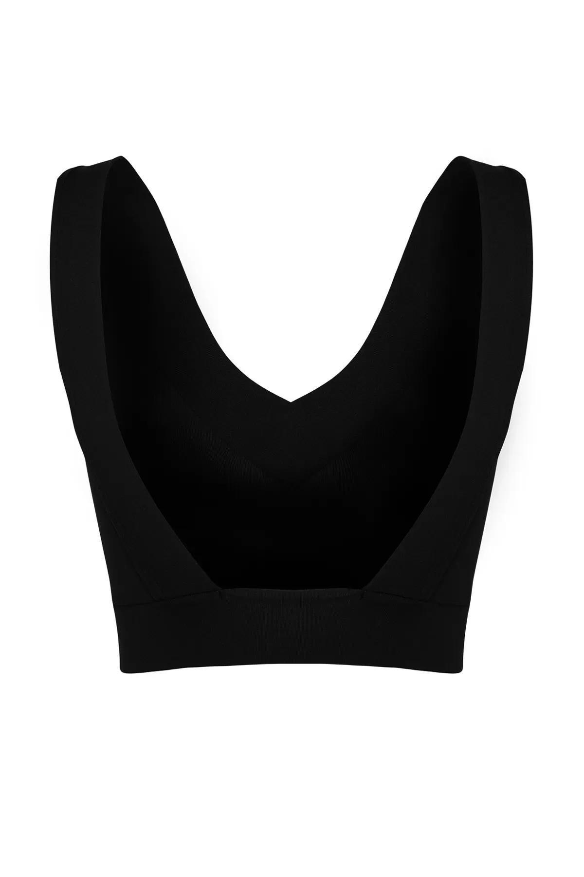 Black Support Shaper Sports Bra, BLACK, large image number 7