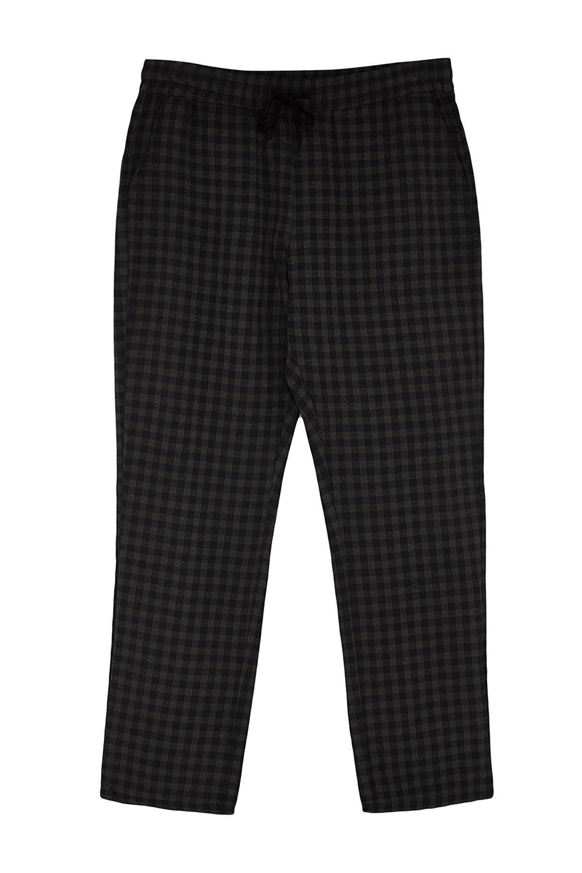 Black Plaid Pyjamas Bottoms, , large image number 5