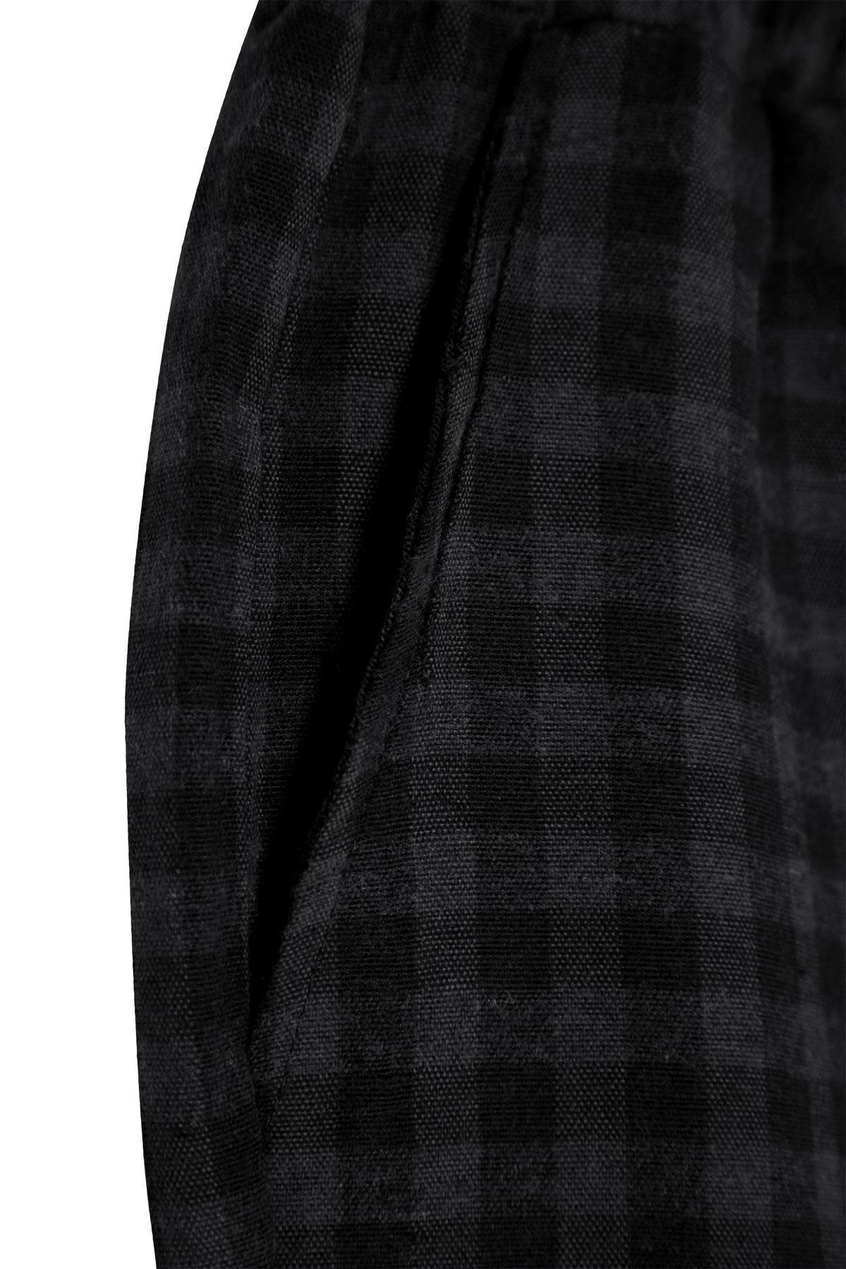 Black Plaid Pyjamas Bottoms, , large image number 6