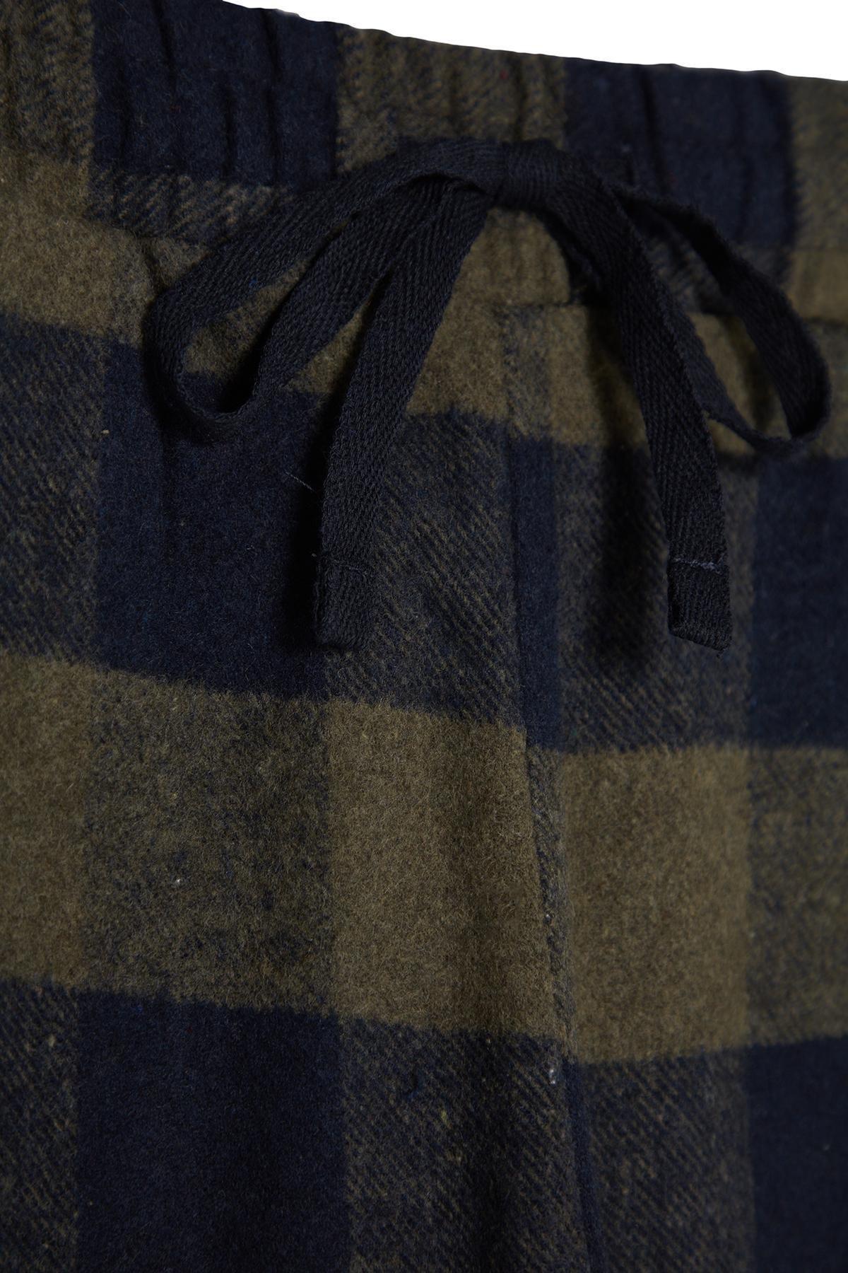 Khaki Plaid Weave Pyjama Bottoms, , large image number 7