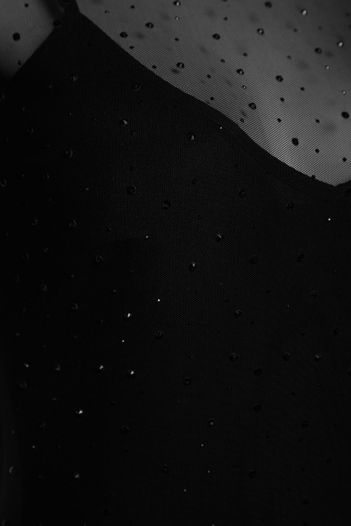 Black High Neck Detailed Dress, , large image number 3