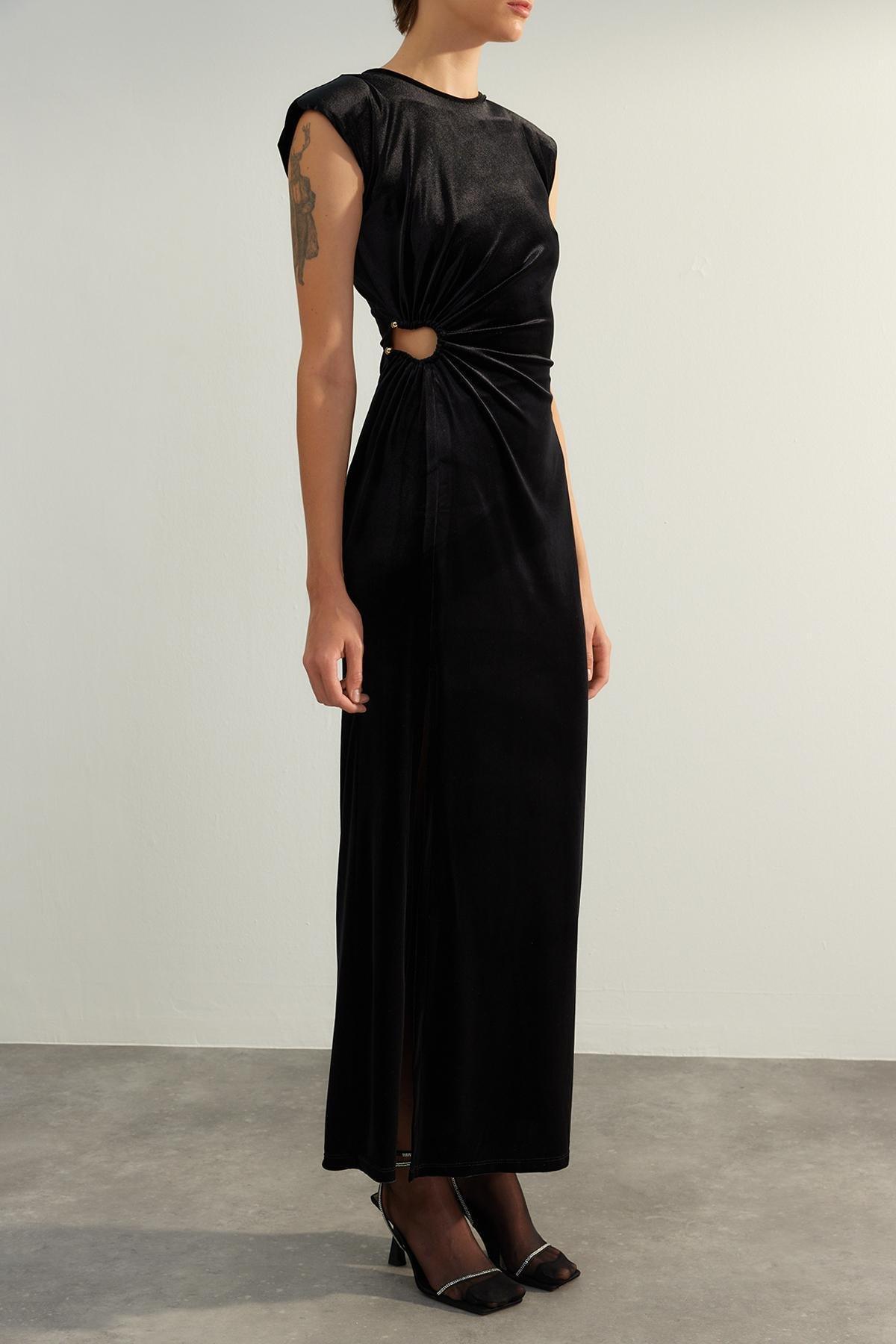 Black Detailed Limited Edition Midi Dress, , large image number 3