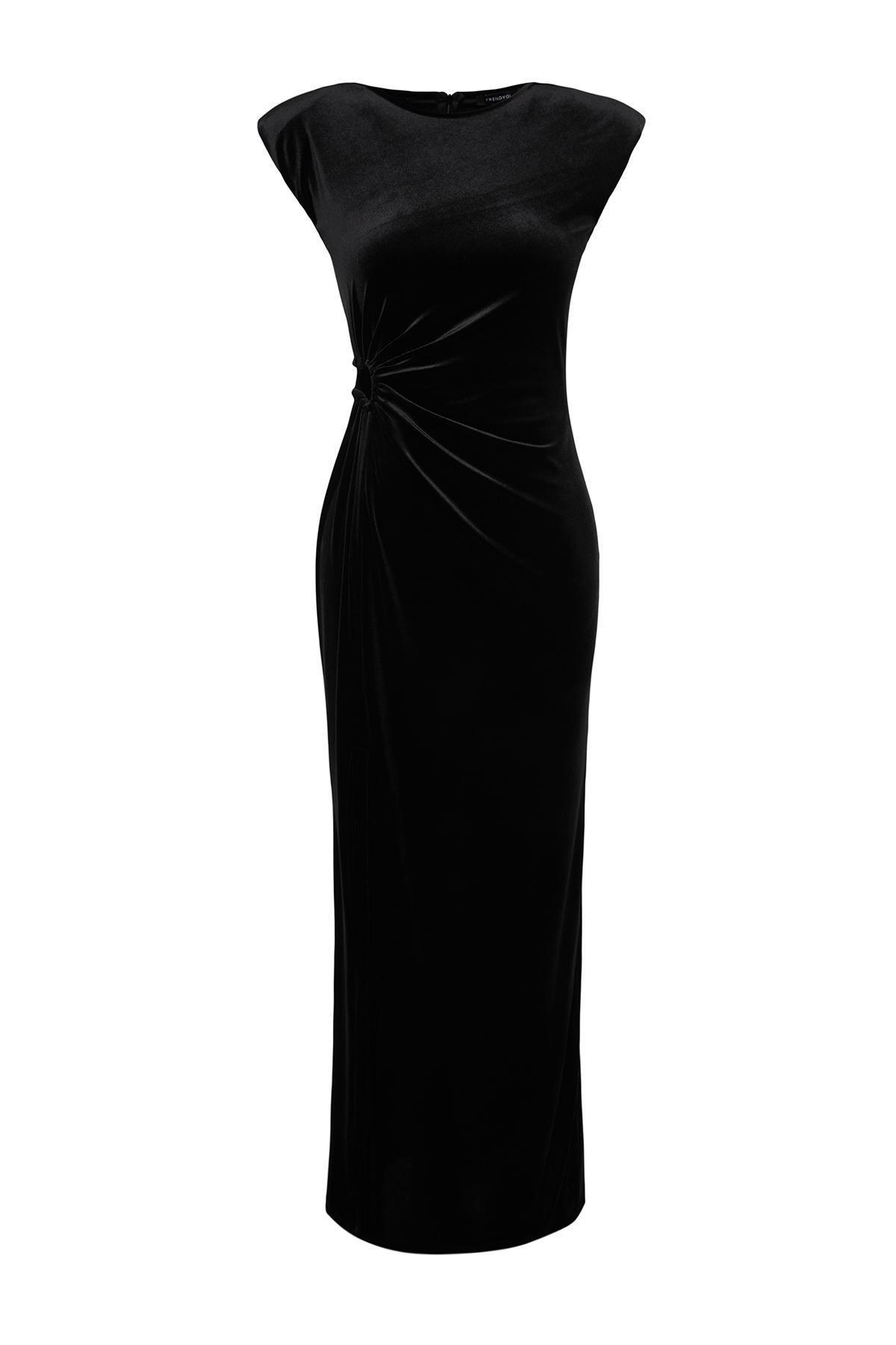 Black Detailed Limited Edition Midi Dress, , large image number 5