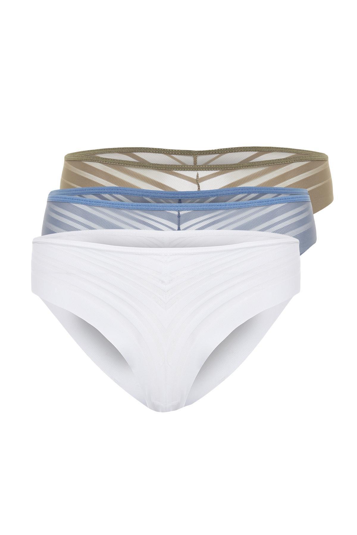 Trendyol - Multicolour Micro Brazilian Panties, Set Of 3