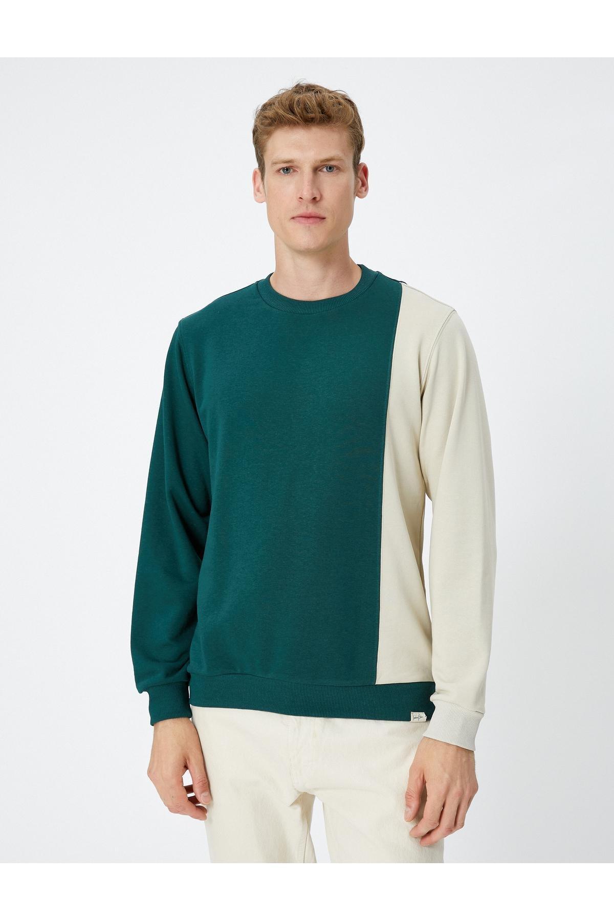 Koton - Green Crew-Neck Sweatshirt