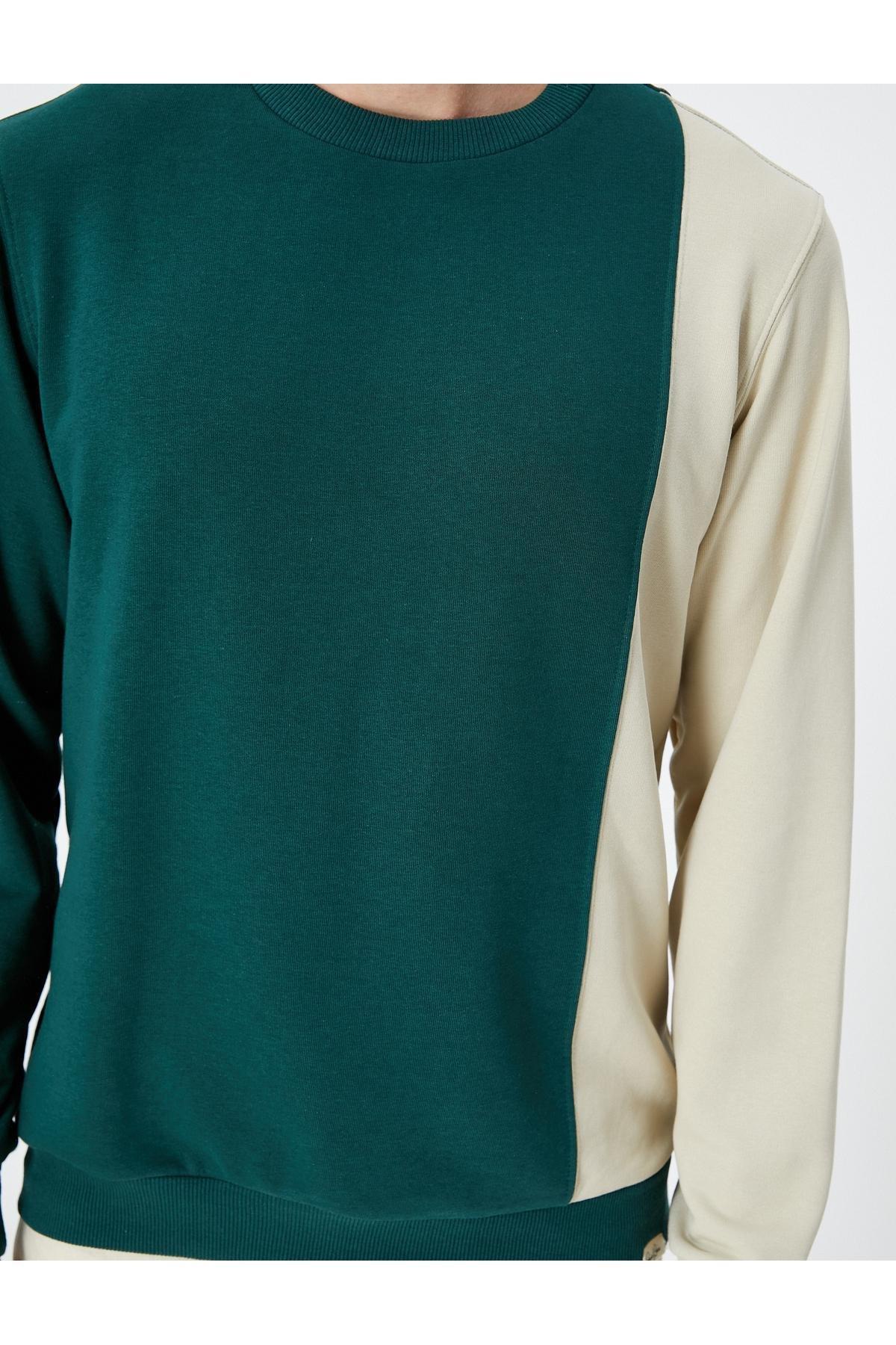 Koton - Green Crew-Neck Sweatshirt