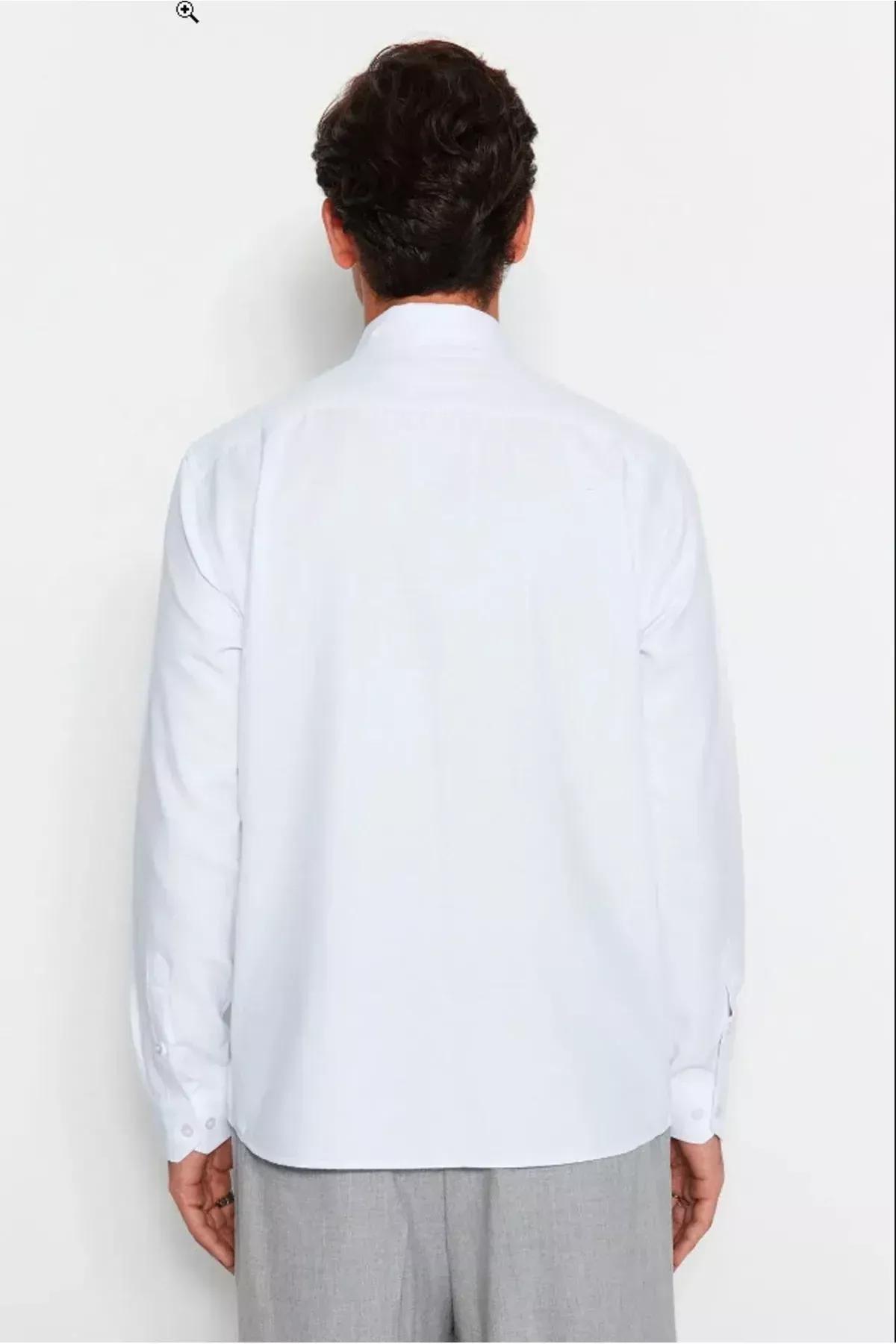 قميص مطرز، أبيض, White, large image number 10