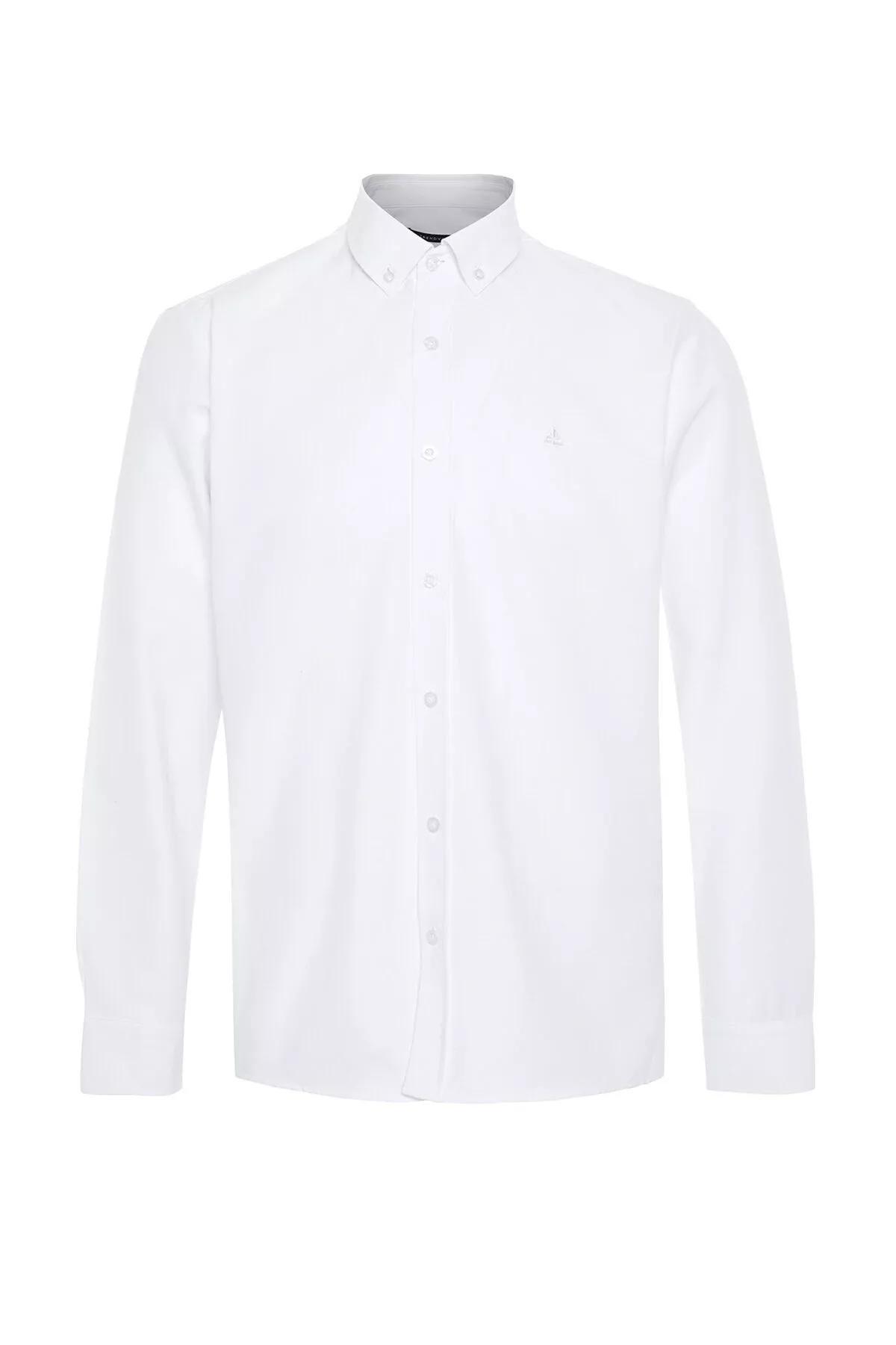 قميص مطرز، أبيض, White, large image number 13