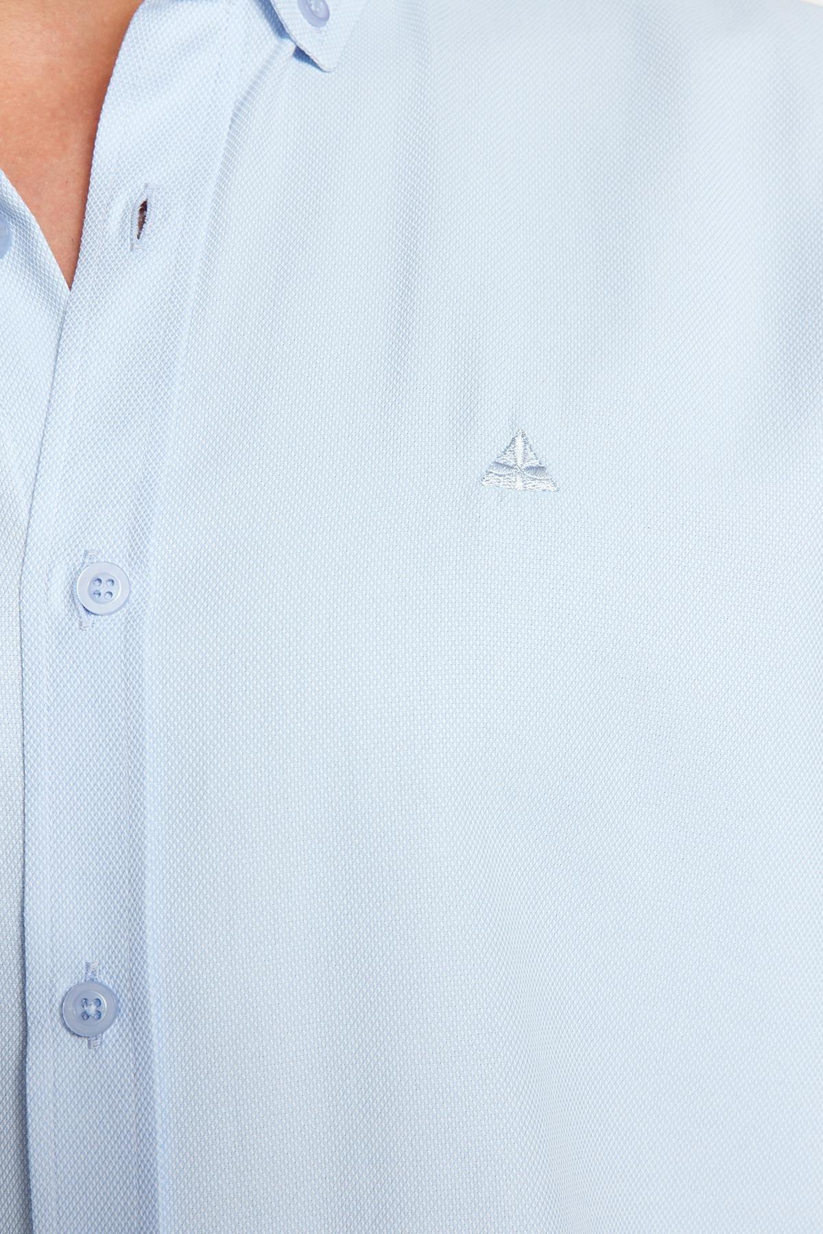 Blue Regular Embroidered Shirt, , large image number 3