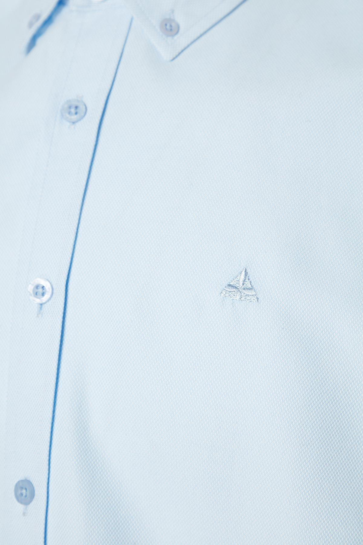 Blue Regular Embroidered Shirt, , large image number 6