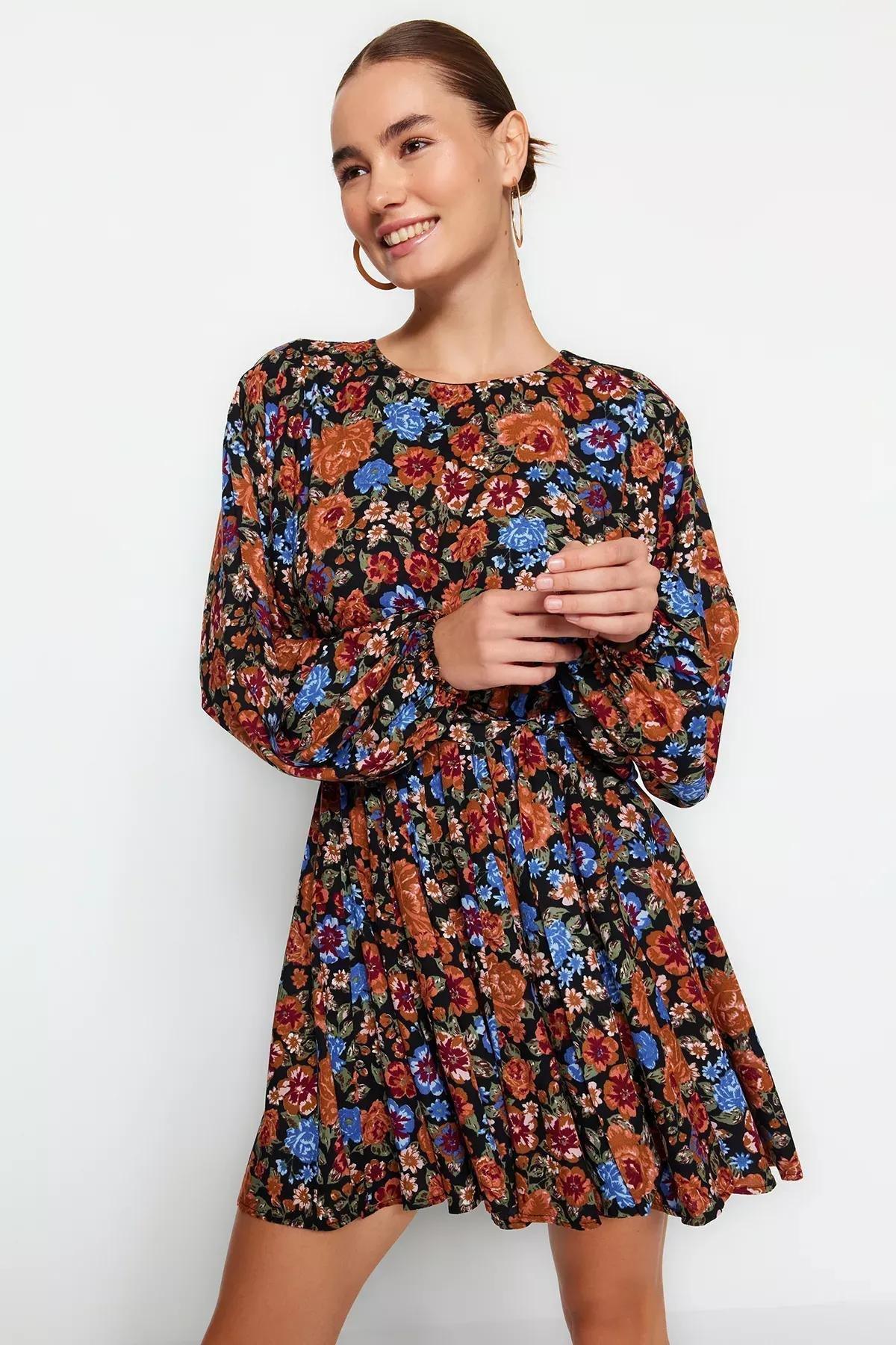 Multicolour Viscose Belted Skirt, , large image number 2