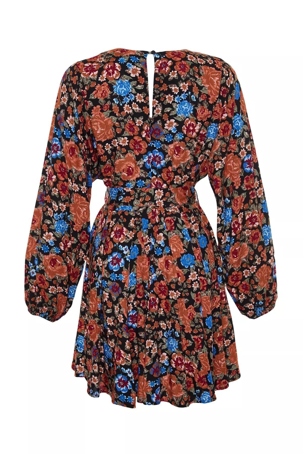 Multicolour Viscose Belted Skirt, , large image number 7