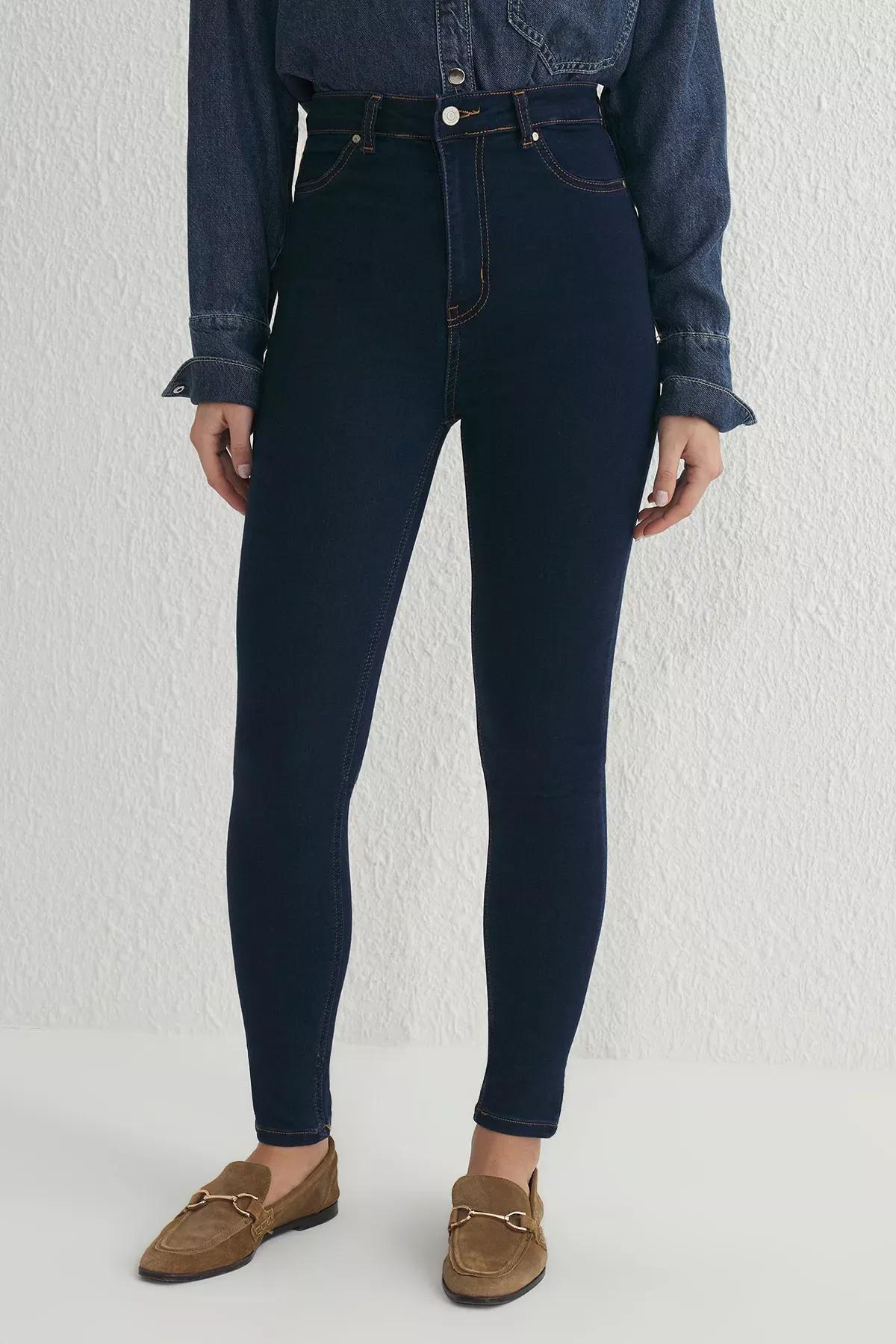 Blue Skinny Waist Jeans, , large image number 2