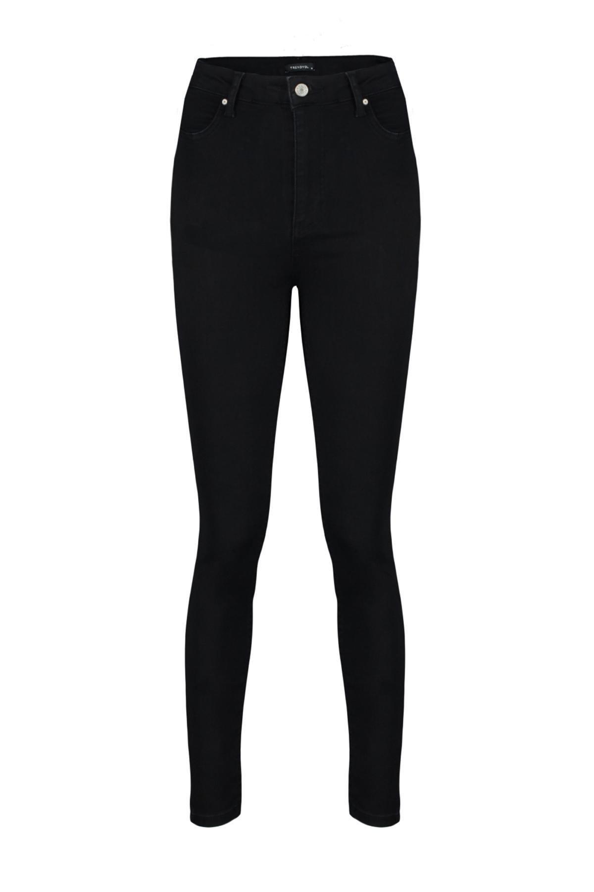 Black High Waist Jegging Jeans, , large image number 6