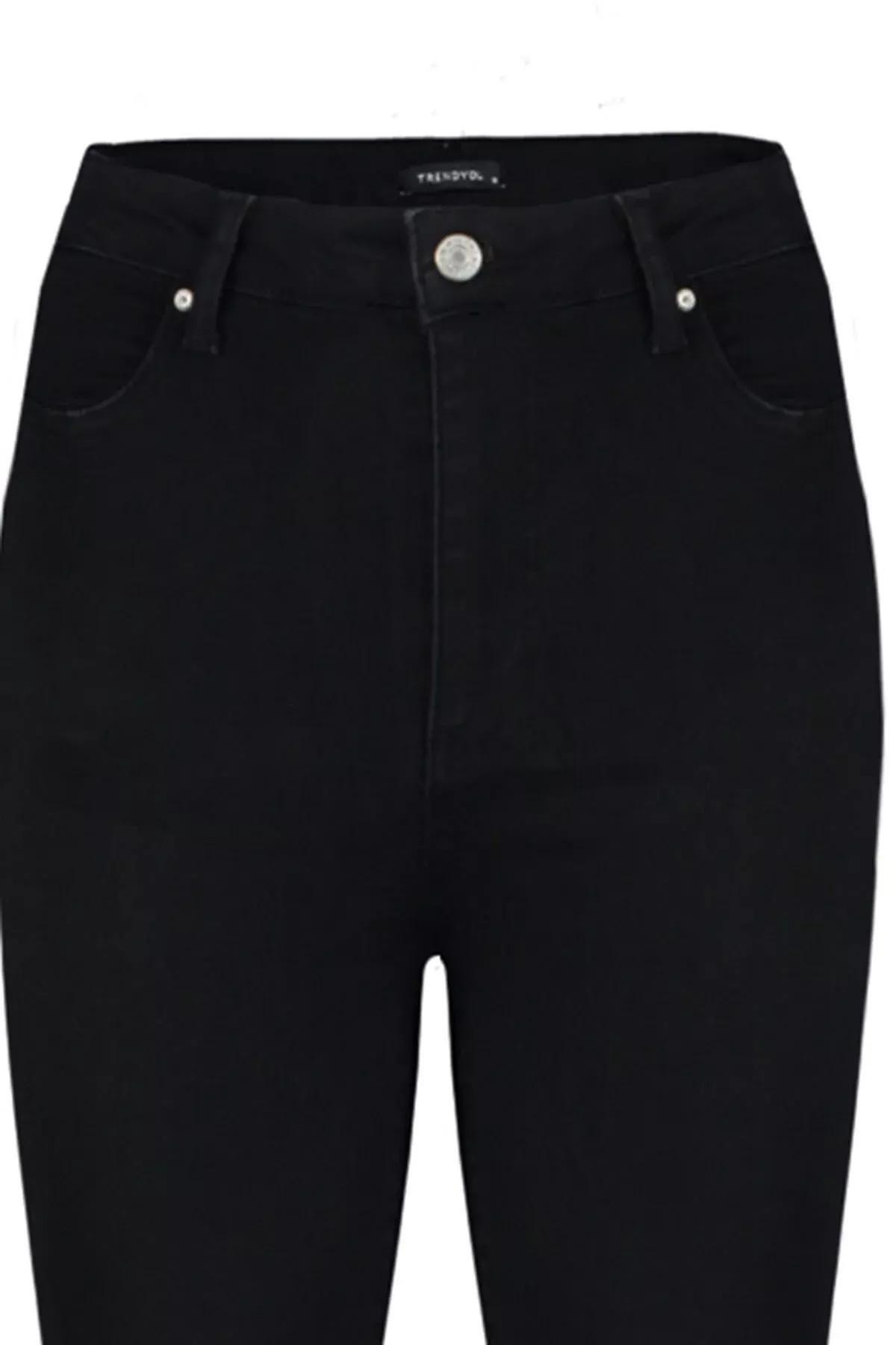 Black High Waist Jegging Jeans, BLACK, large image number 7