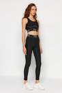 Trendyol - Black Snap-Up Full Length Sports Tights With Push Up