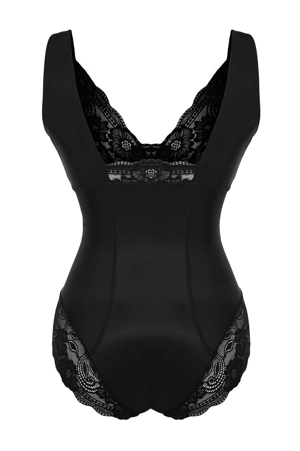 Black Lace Detailed Corset, , large image number 7
