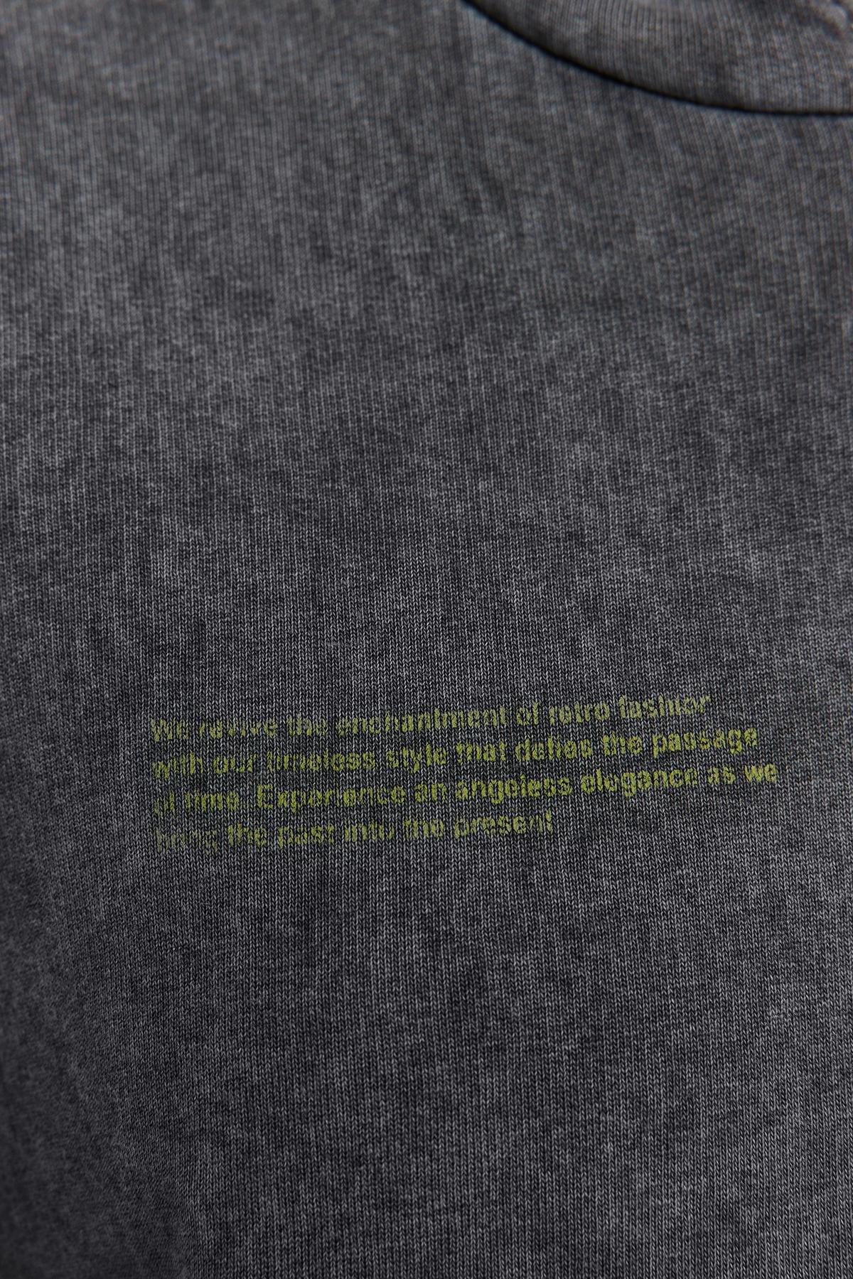 Grey Oversized Knitted Sweatshirt, , large image number 7