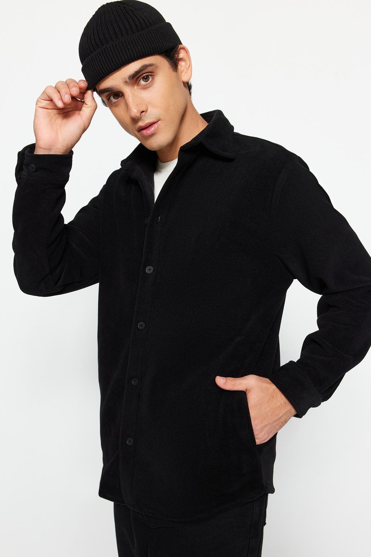 Black Regular Fit Jacket, , large image number 0