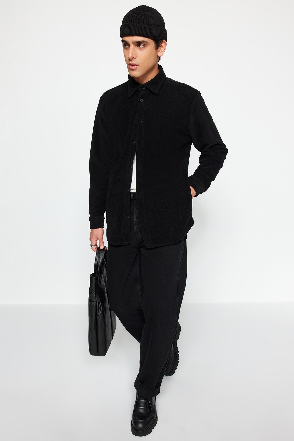 Black Regular Fit Jacket, , large image number 1