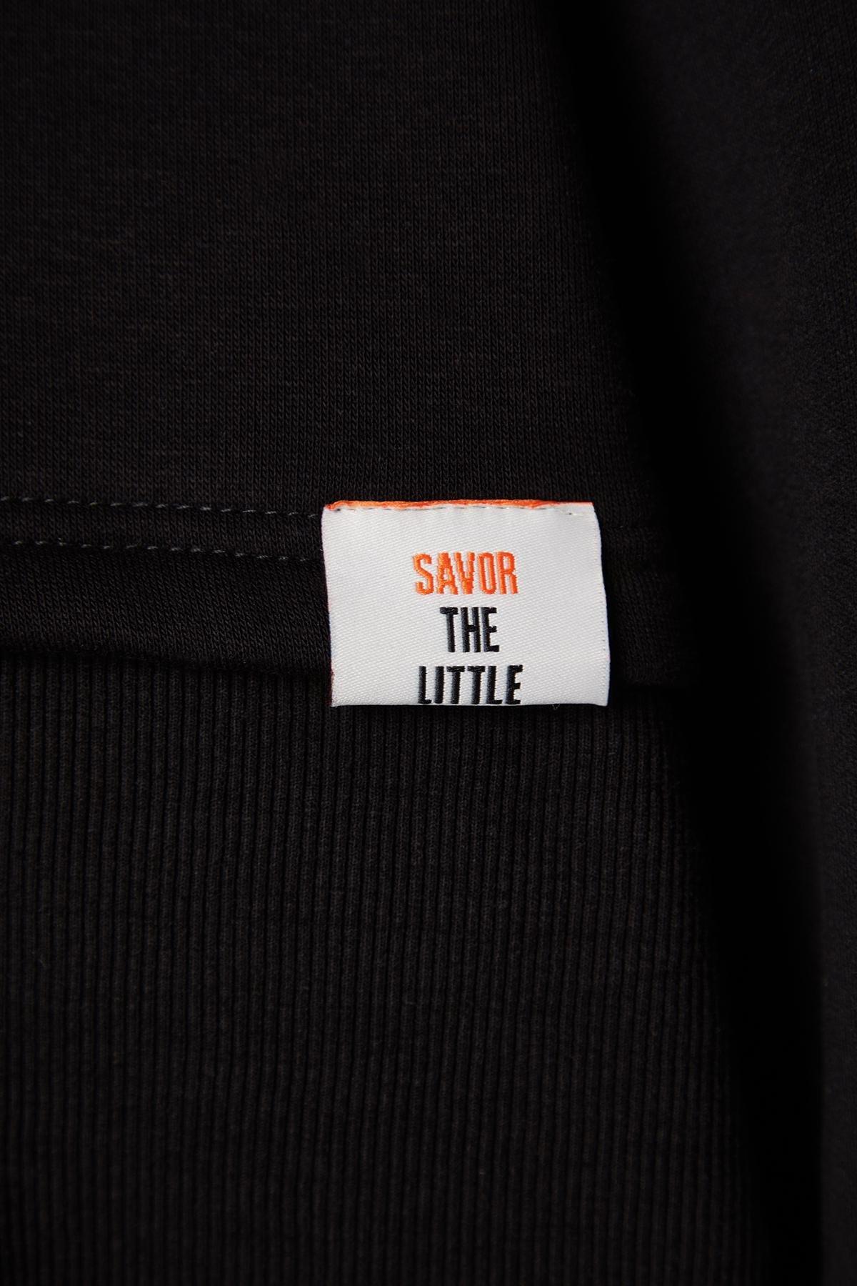 Black Solid Longline Sweatshirt, , large image number 6