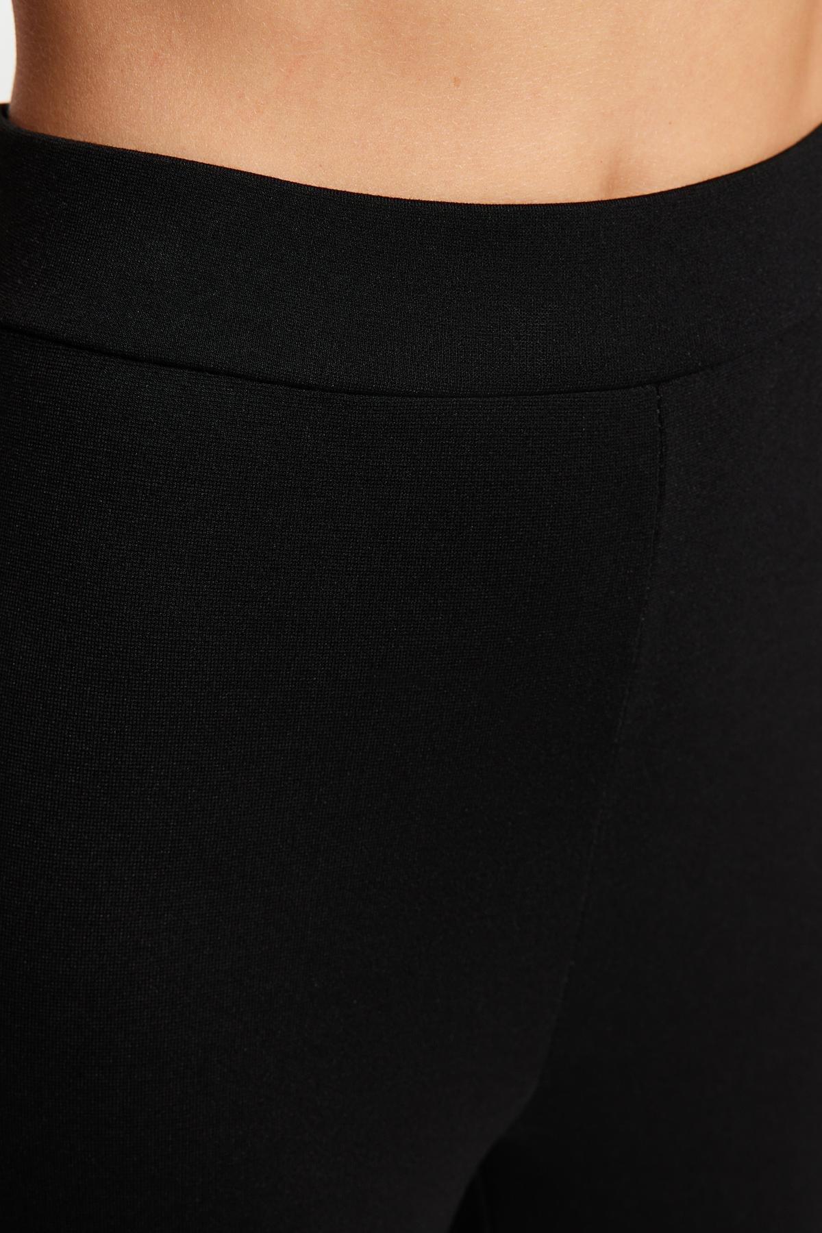 Black High Waist Knitted Leggings, , large image number 4