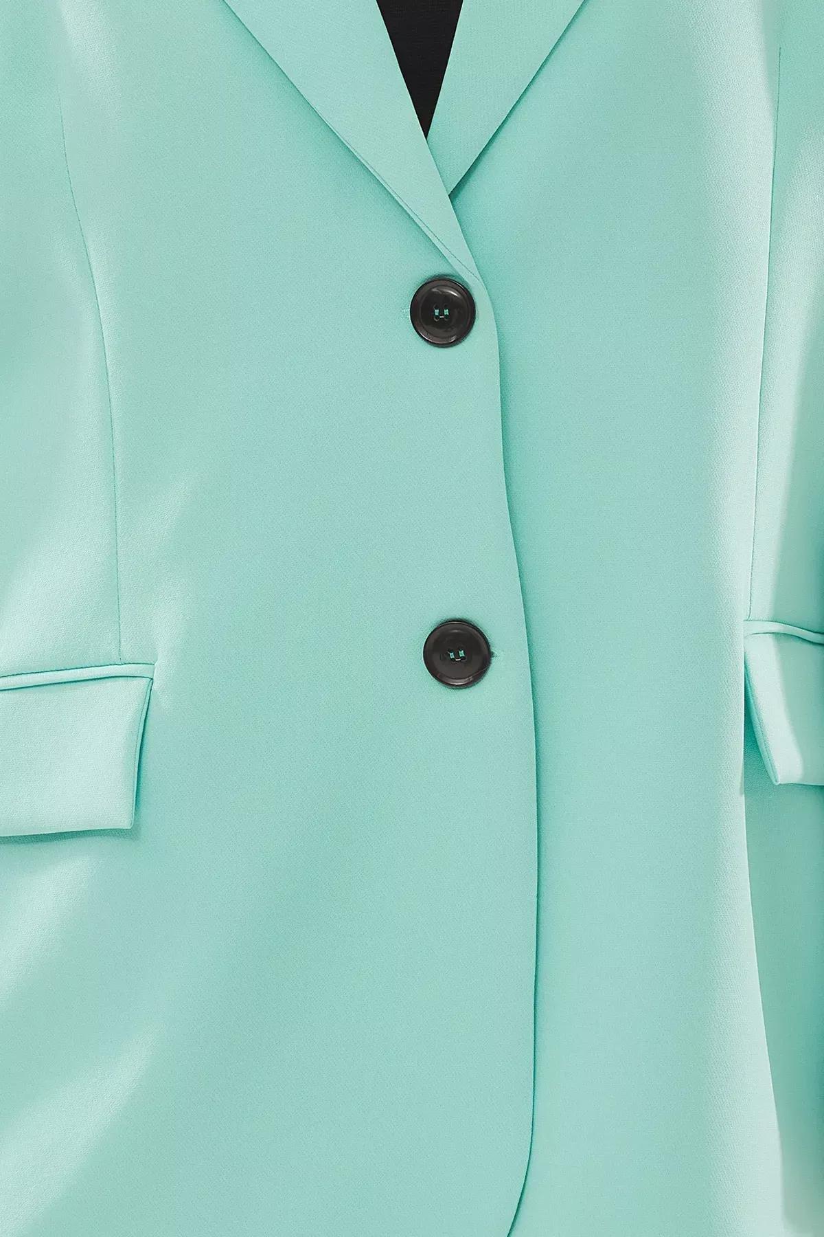 Blue Extra Oversize Blazer, , large image number 3