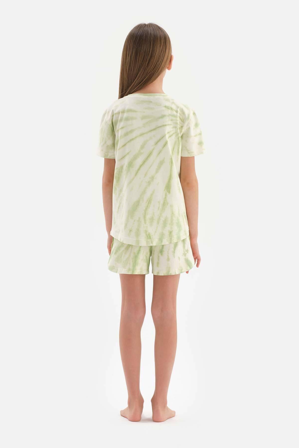 Dagi - Green Printed Short Sleeve Pyjamas Set, Kids Boys