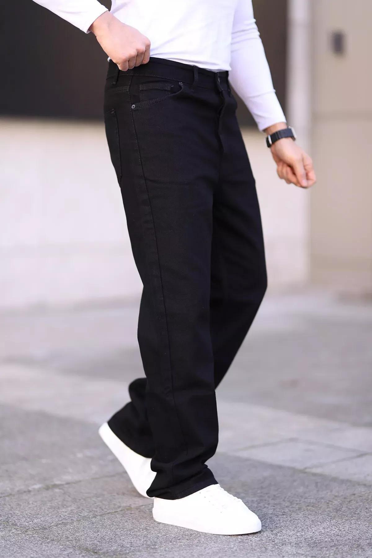 Black Baggy Denim Jeans, , large image number 4