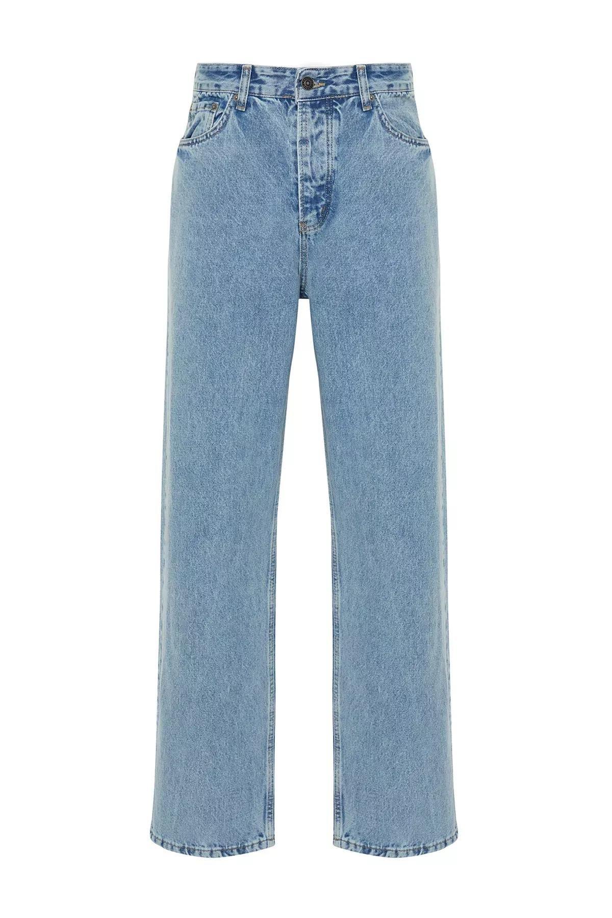Blue Baggy Fit Loose Denim Jeans, , large image number 5