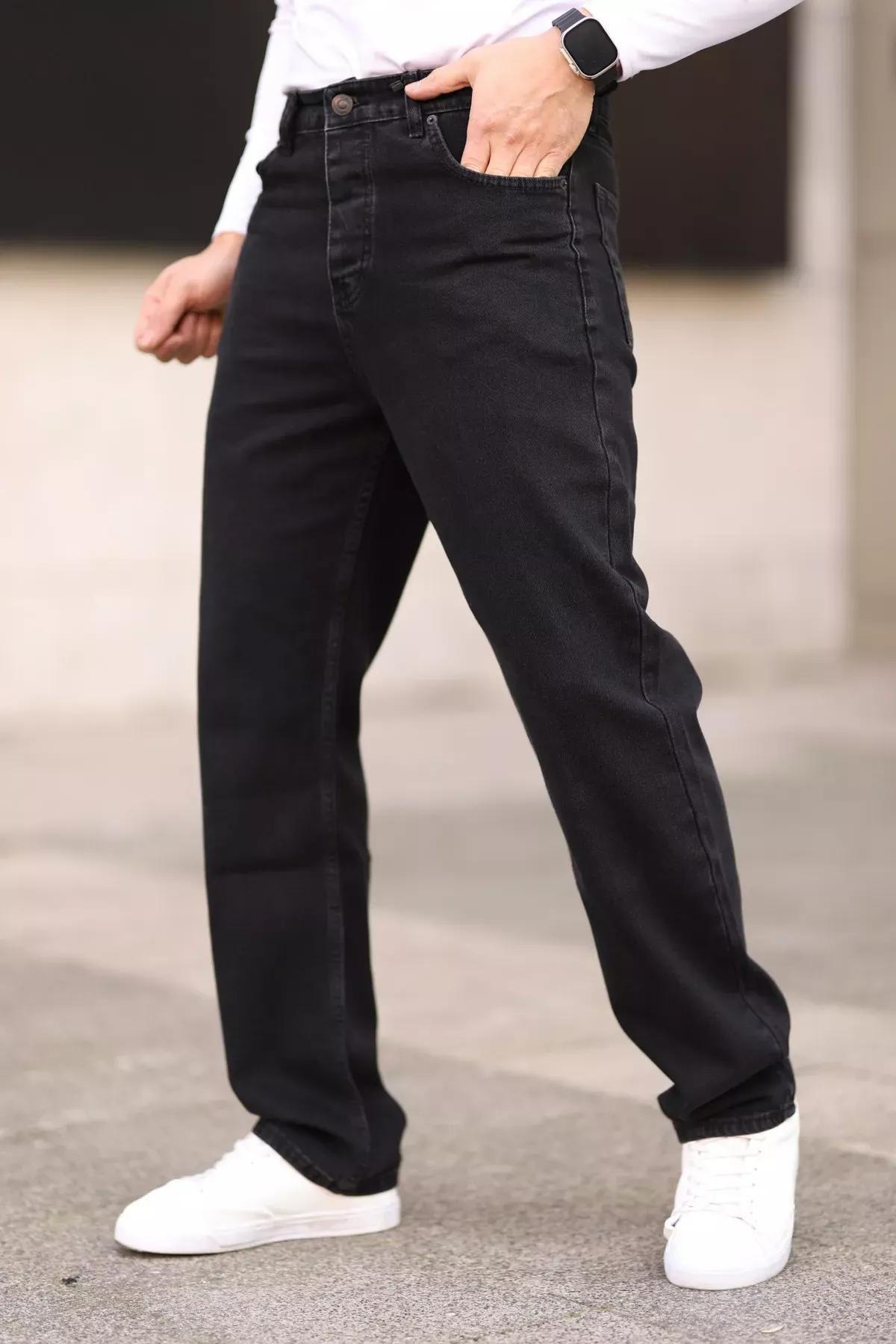 Black Baggy Fit Jeans, Black-1001, medium