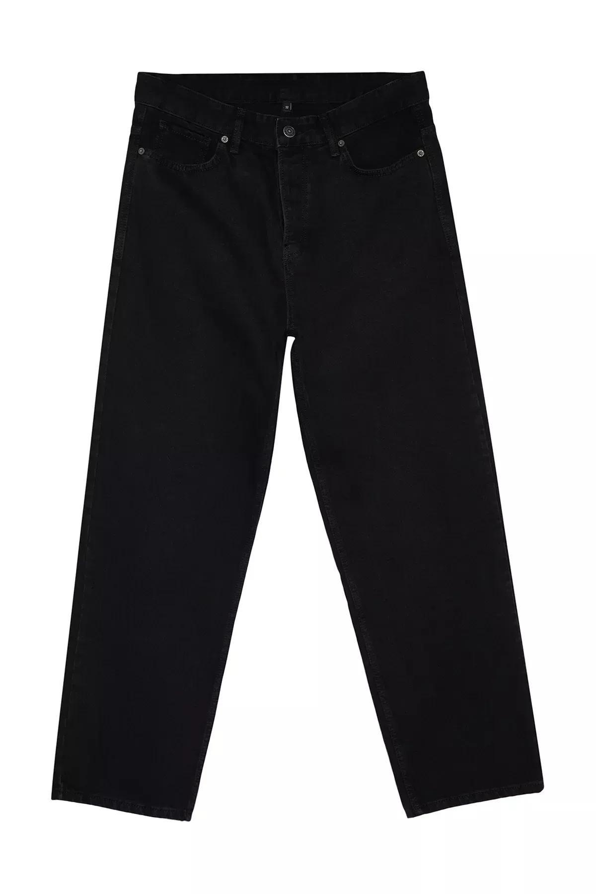 Black Baggy Fit Jeans Pants, , large image number 7