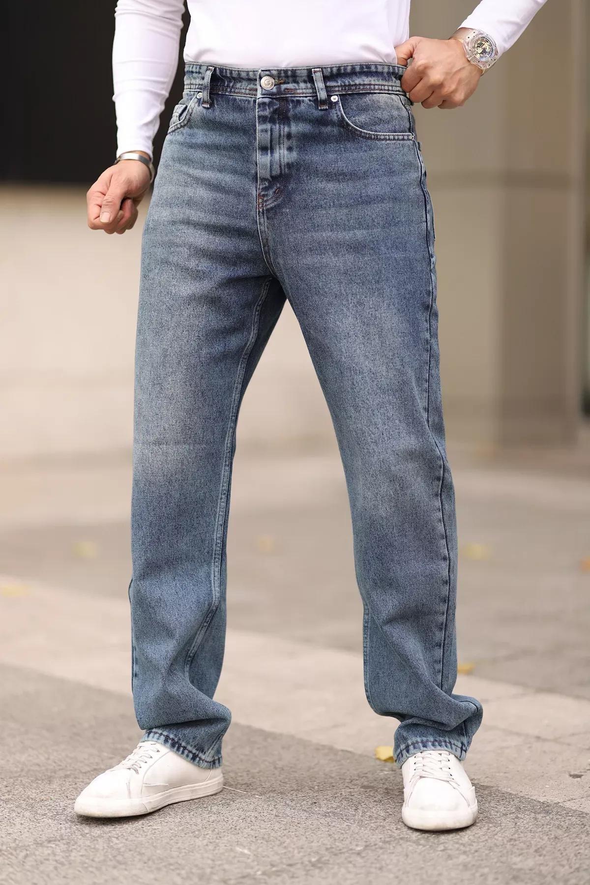 Blue Baggy Fit Jeans, , large image number 0