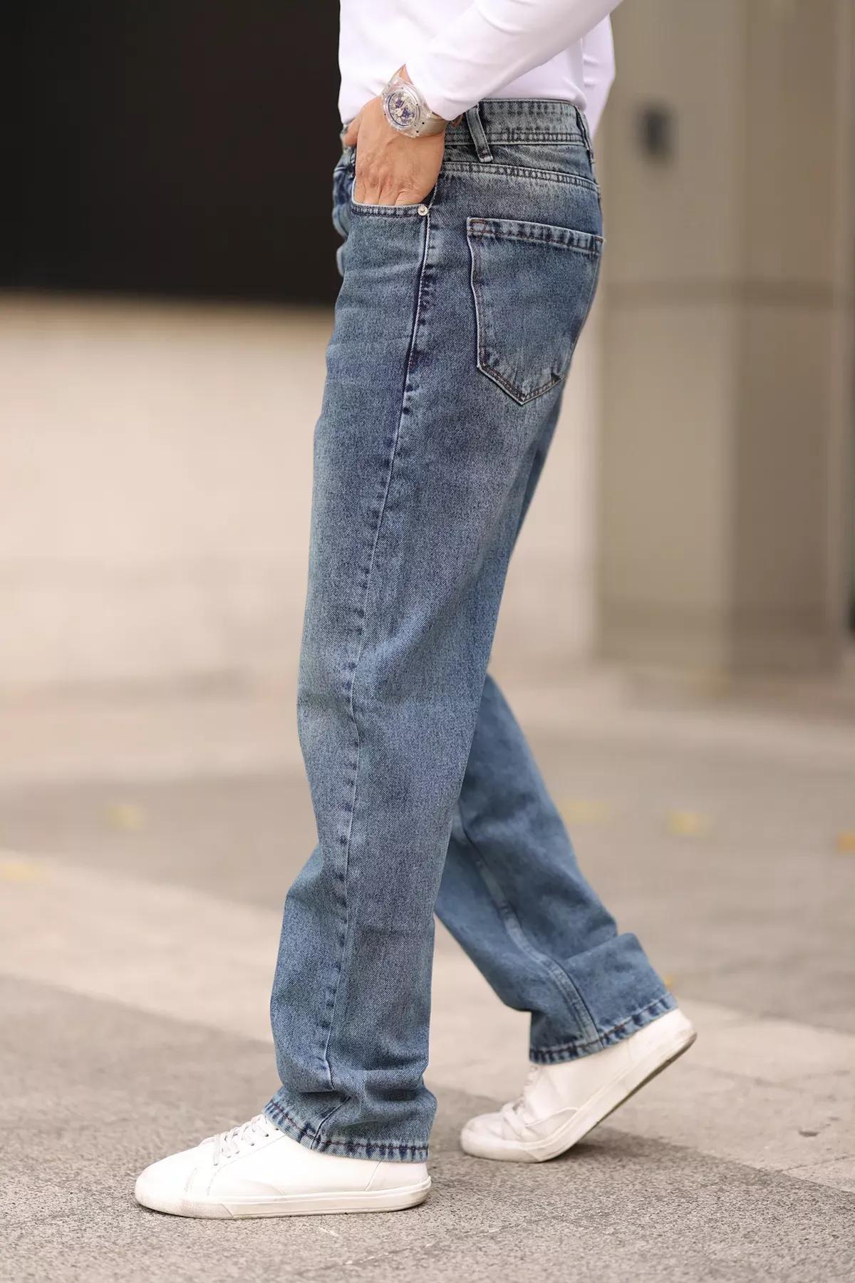 Blue Baggy Fit Jeans, , large image number 3