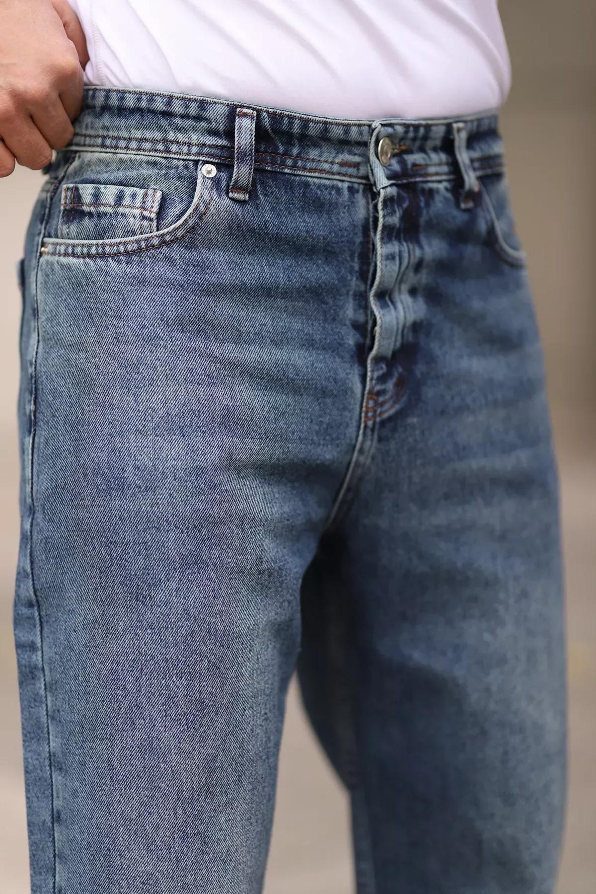 Blue Baggy Fit Jeans, , large image number 4